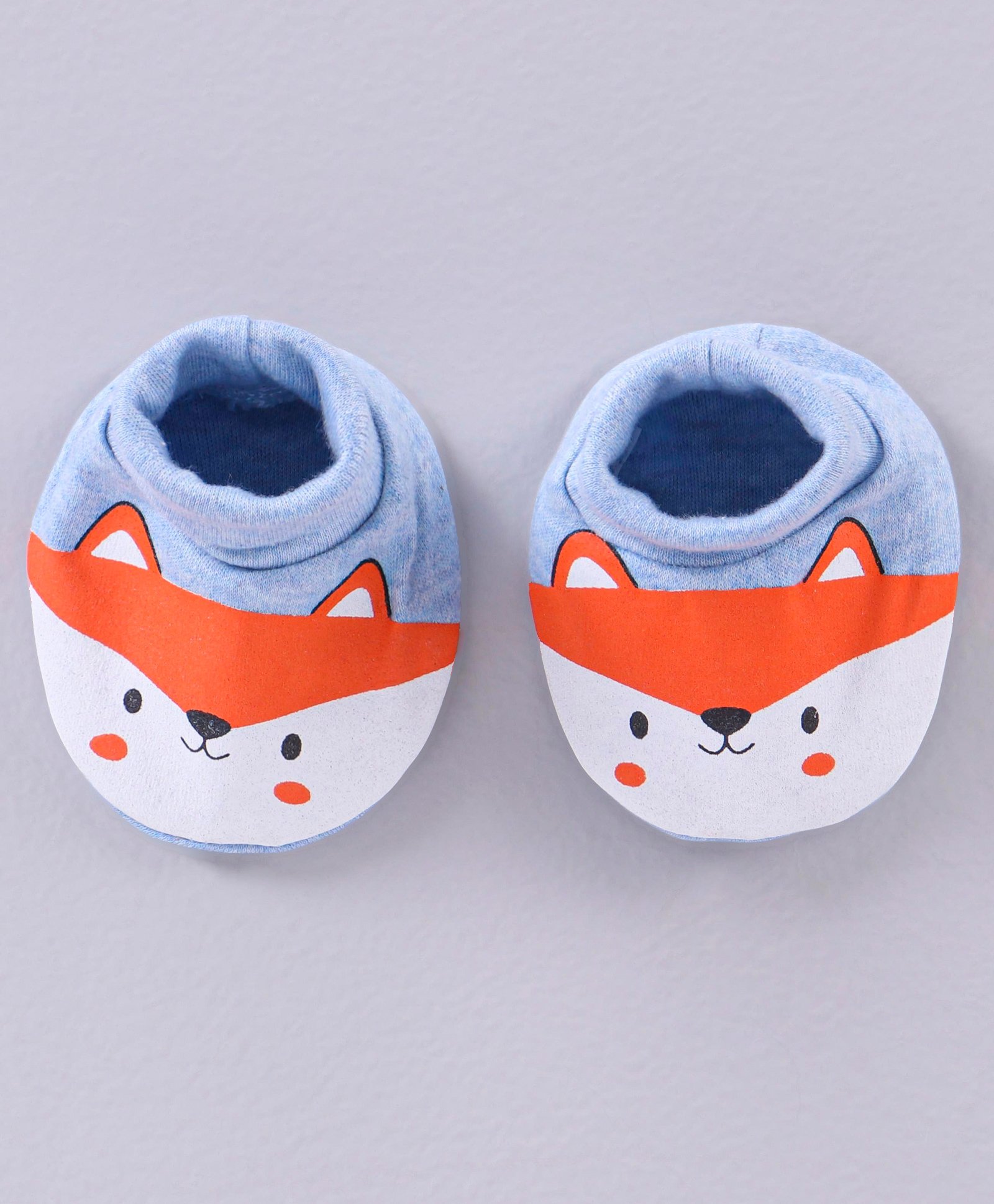 Babyhug Woollen Booties Fox Print - Multicolor-image-23