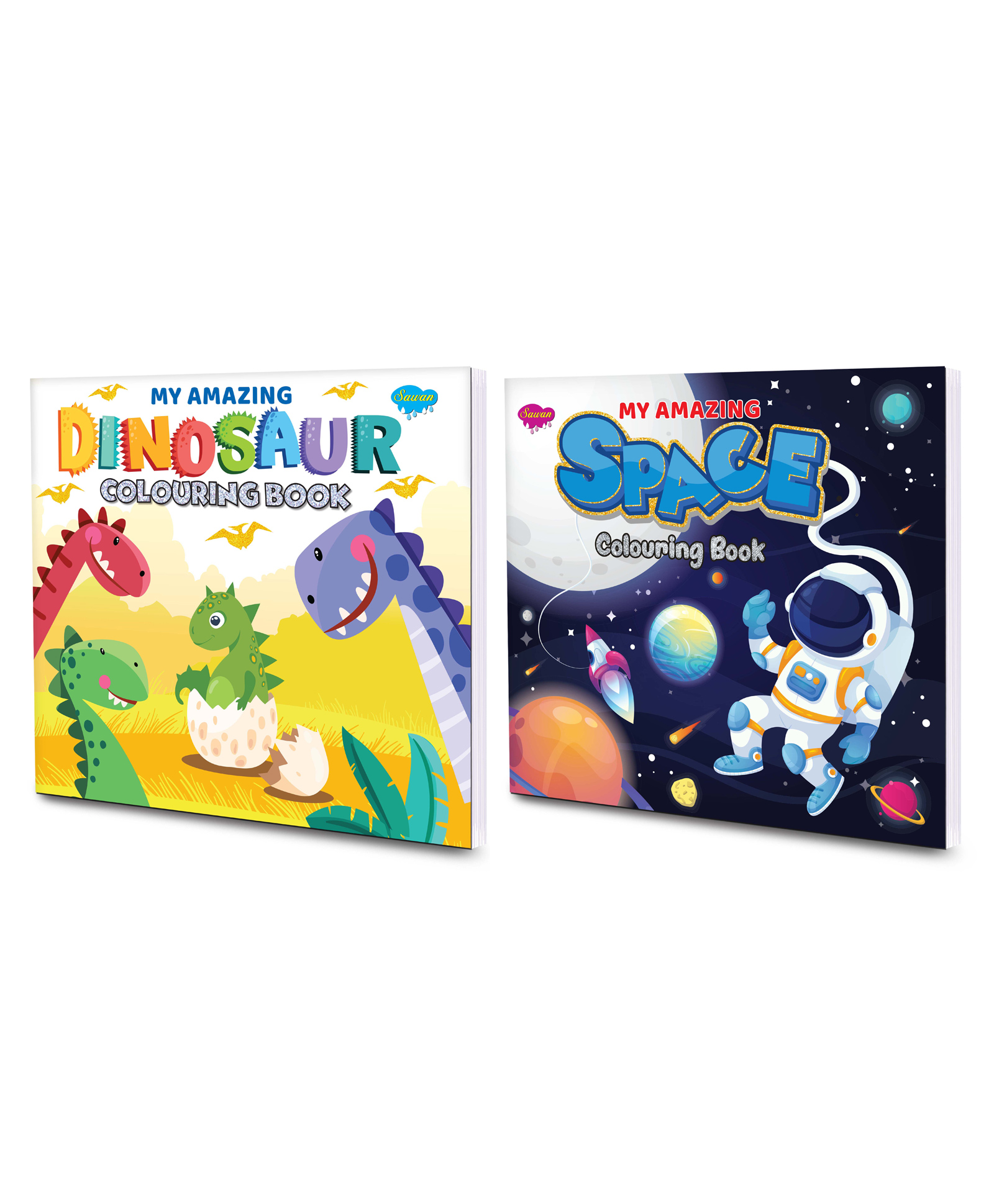 Sawan Presents Set Of 2 My Amazing Colouring Books of Dinosaur & Space -English-picture-12