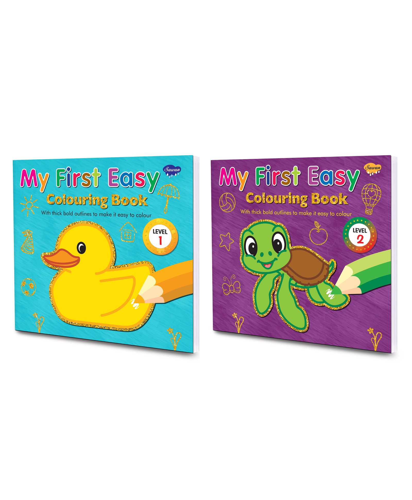 Sawan Presents Set Of 2 My First Easy Colouring Books of Level 1 & Level 2 - English-picture-27