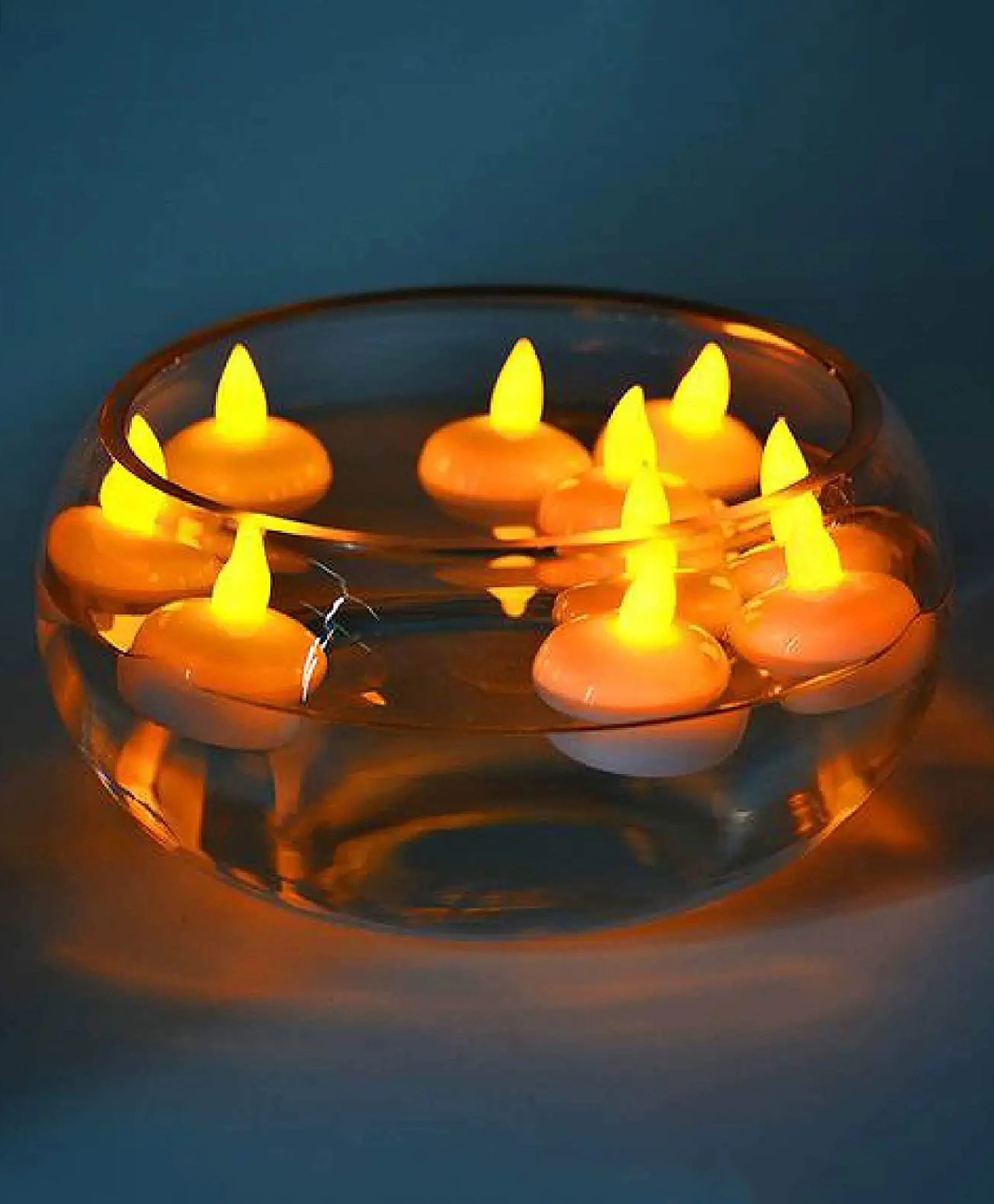 Mihar Essentials Artificial Water Floating LED Flickering Candles - Set of 12-image-30