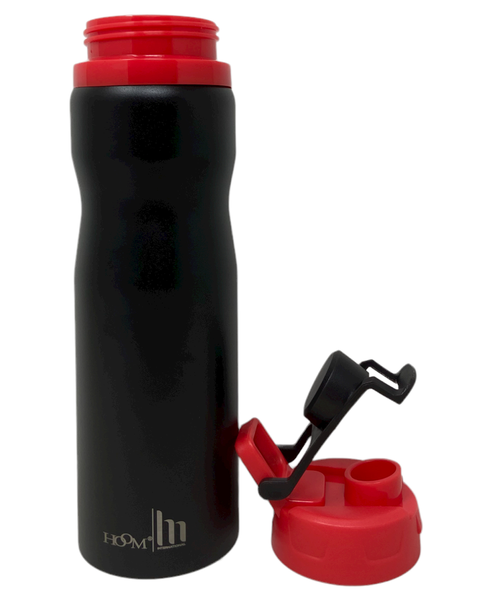 HOOM 304 Grade Stainless Steel Single Walled Powder Coated Flip-Top Cap Water Bottle with Laser Engraved Quotes Red - 710 ml-image-18