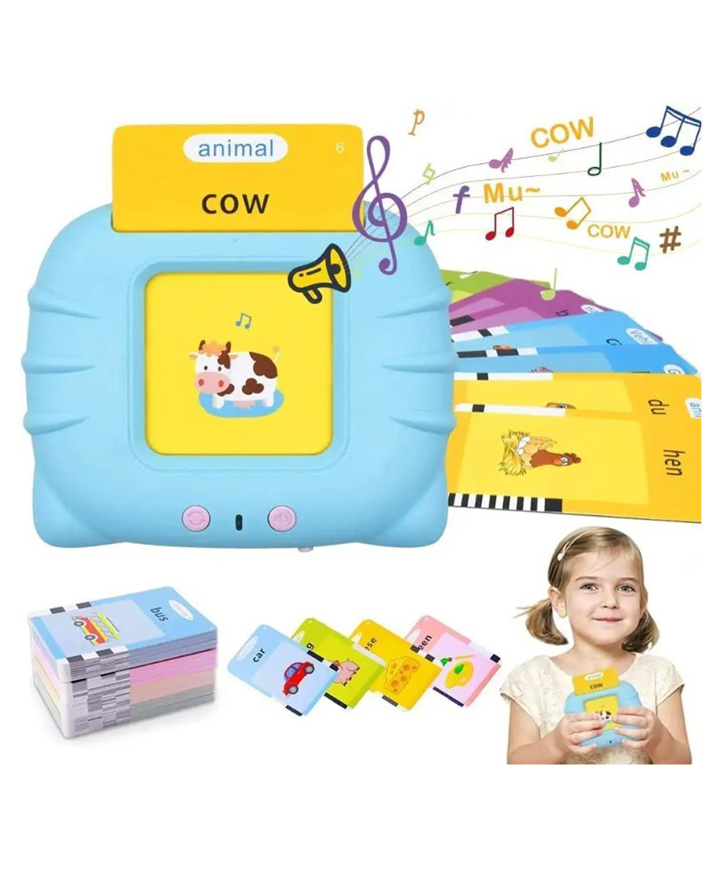 ADKD 112 Colorful Double Sided Talking Flash Cards 224 Words (Color May Vary)-picture-26