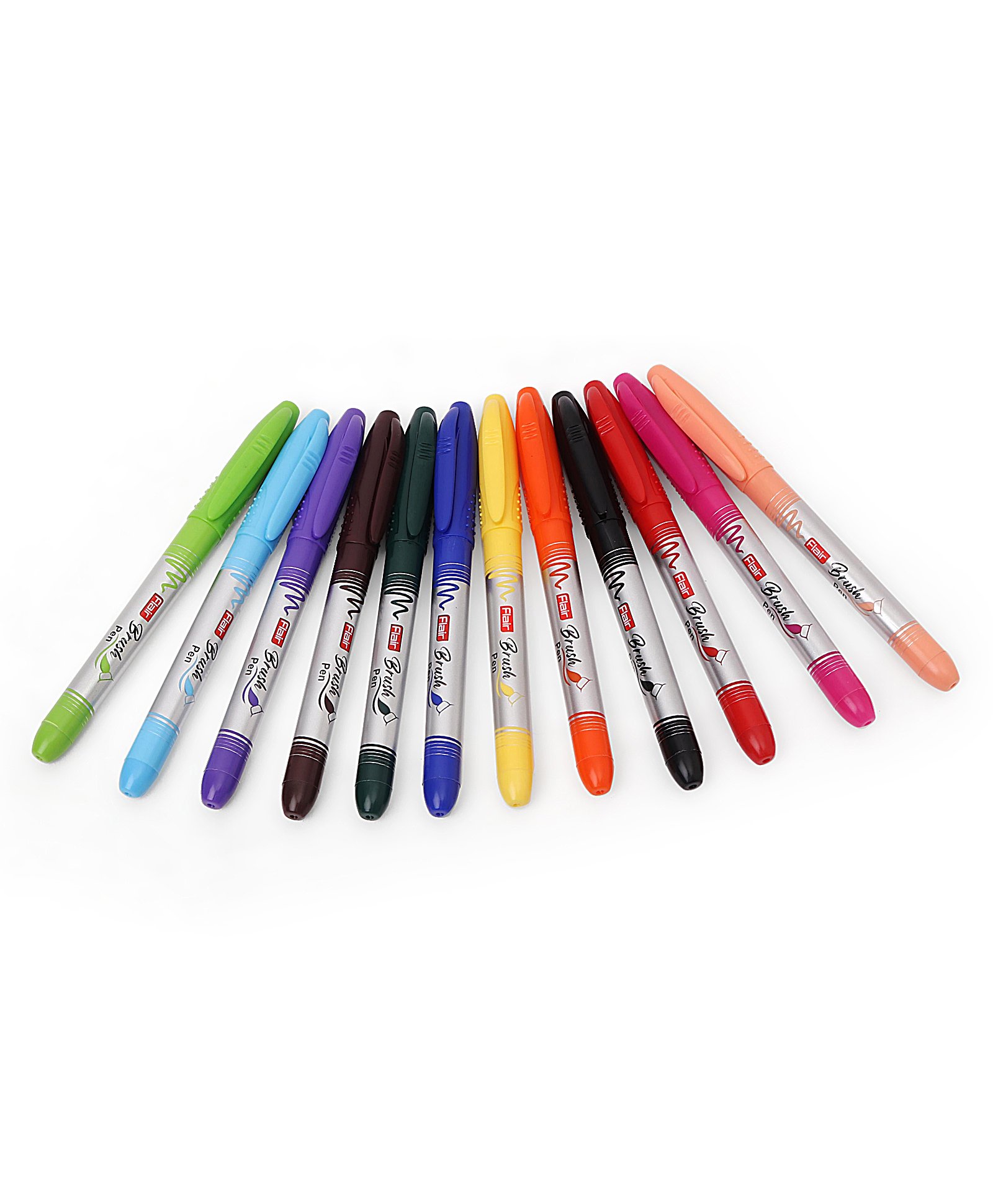Flair Brush Pen 12 Pieces (Colour & Print May Vary)-image-25