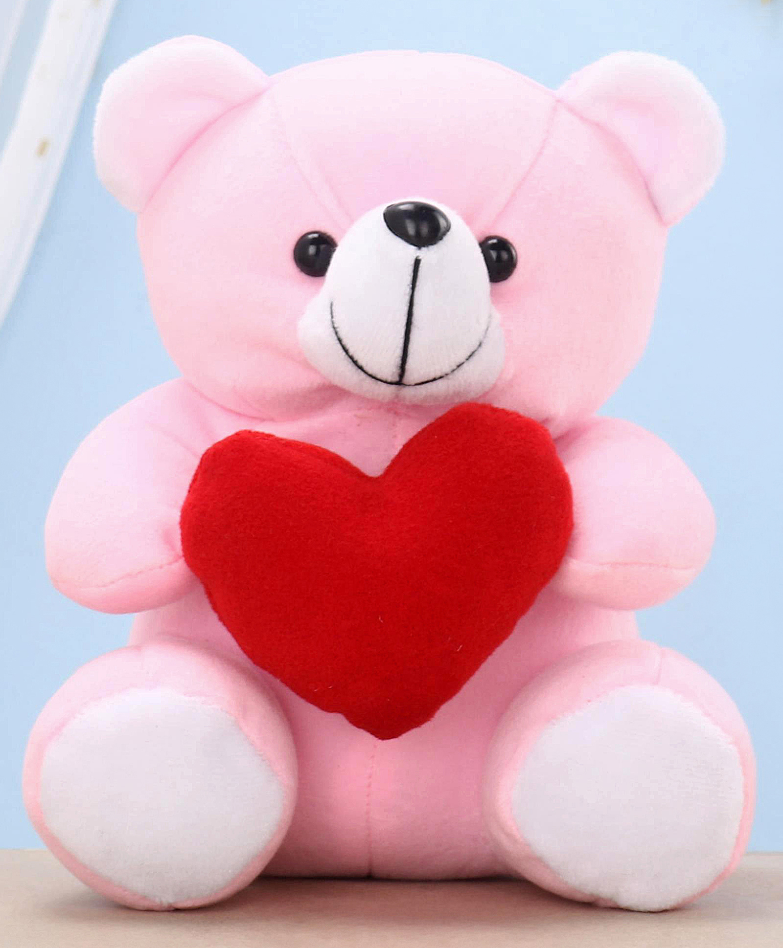 Playtoons Teddy Soft Toy Pink - Height 15 cm-image-22