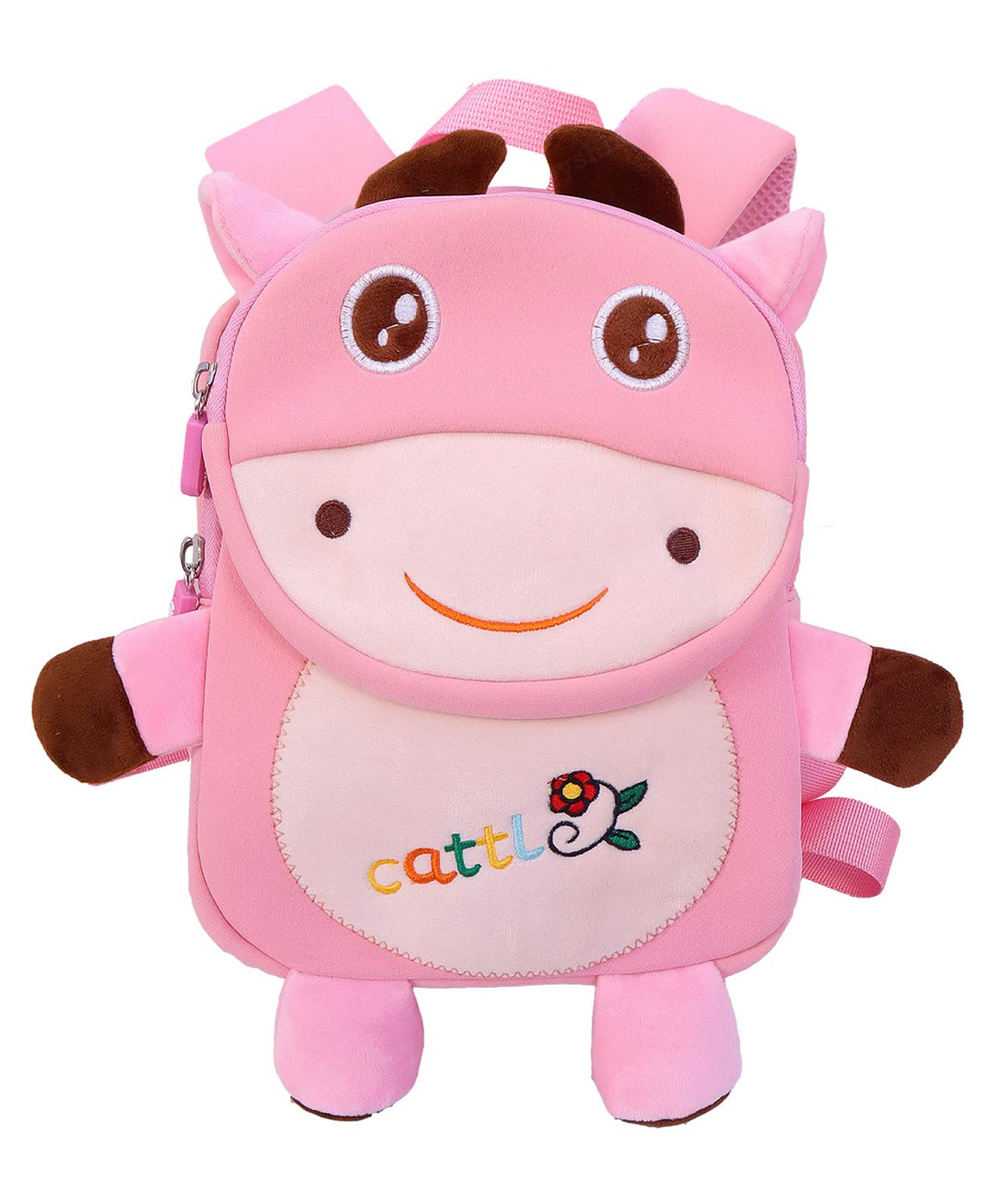 Toyshine Cattle Sheep Backpacks for Kids Girls Boys Cute Toddler Backpack Preschool Nursery Travel Bag Light Pink- 10 Inches-picture-15
