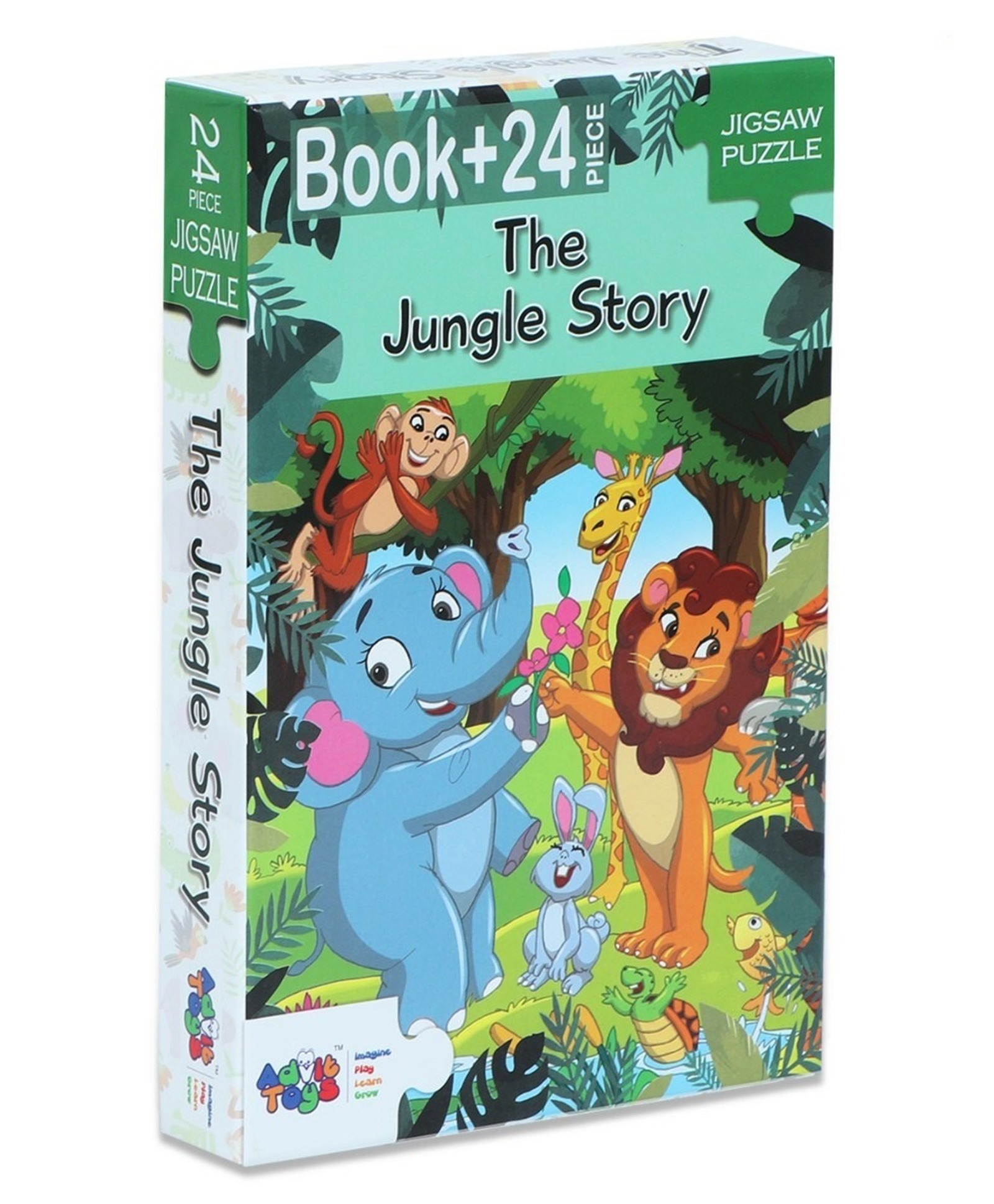Advit Toys  The Jungle Story Jigsaw Puzzle  Educational Fun Fact Book Inside Multicolor- 24 Pieces-image-41