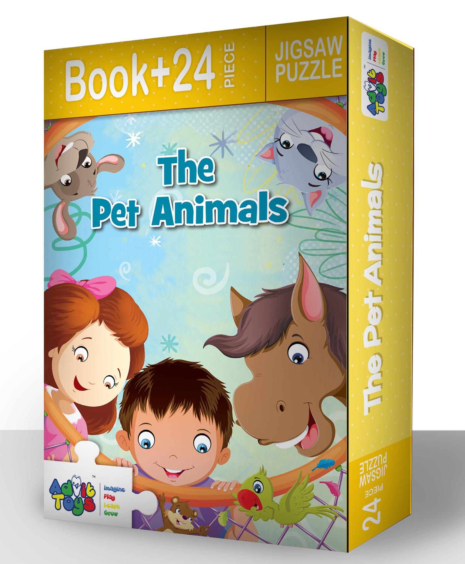 Advit Toys The Pet Animals  Jigsaw Puzzle Educational Fun Fact Book Inside Multicolor - 24 Pieces-picture-34