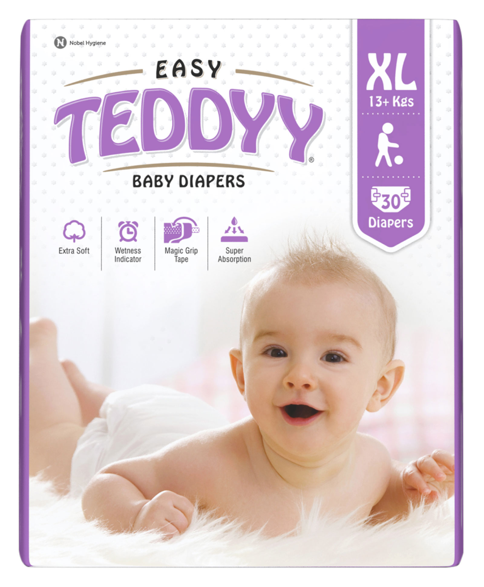 Teddyy Baby Diapers Easy Taped Style Diaper Extra Large - 30 Pieces