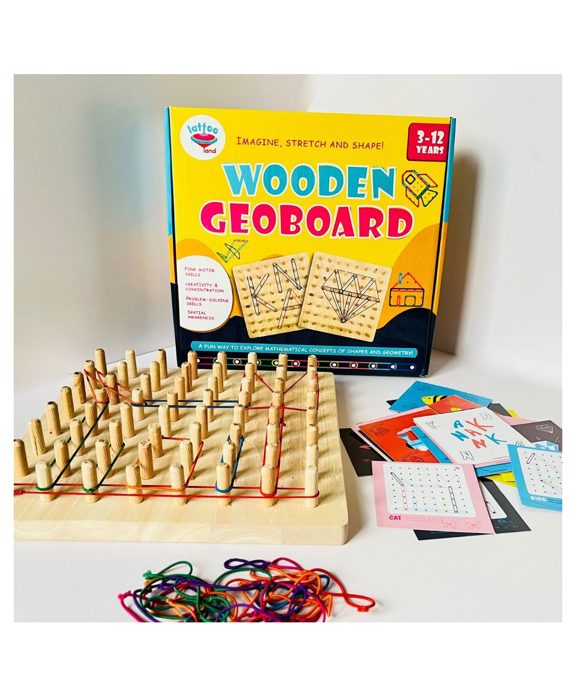 Lattooland Geoboard Sensory Play - Multicolor-image-3