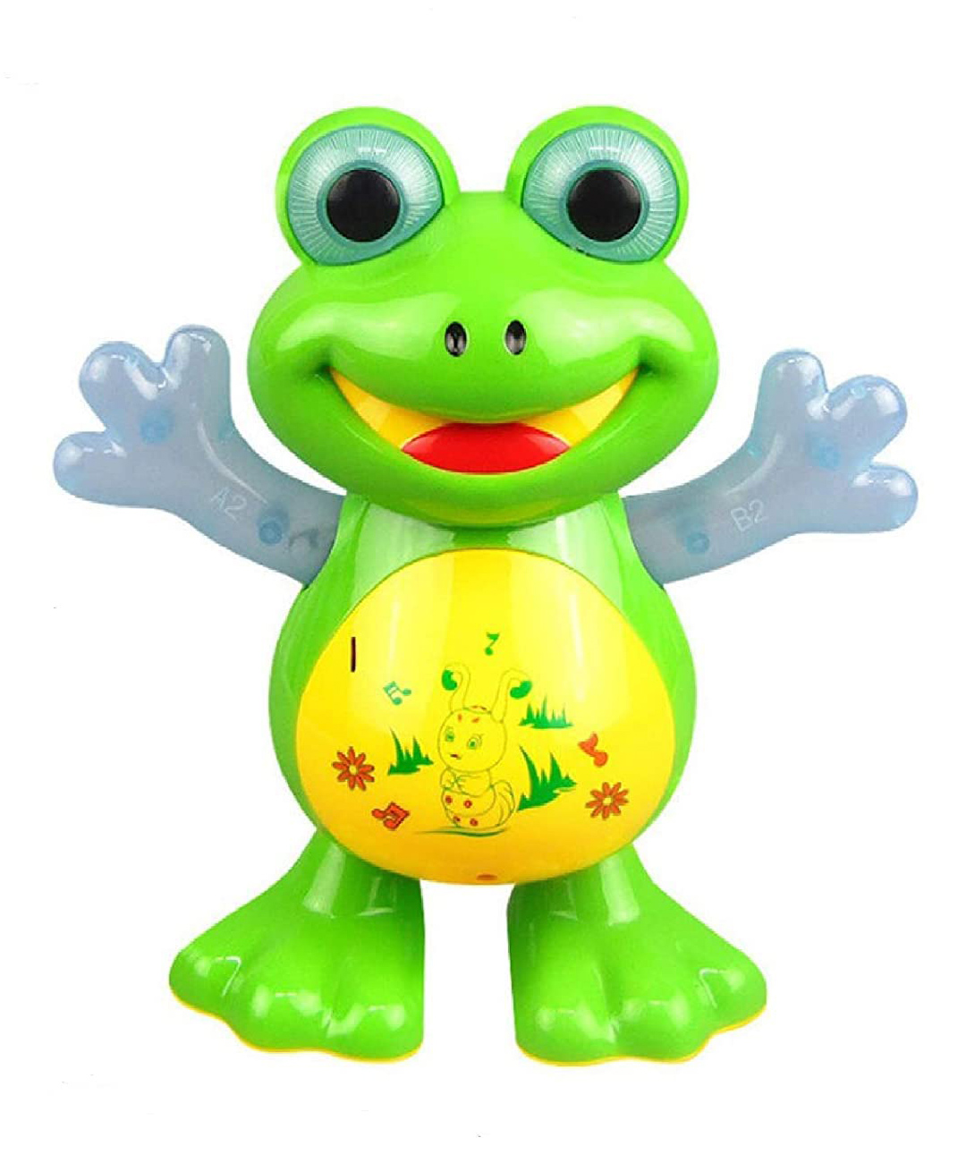 Lattice Dancing Frog With Music Flashing Lights Green - Height 17 cm-image-1