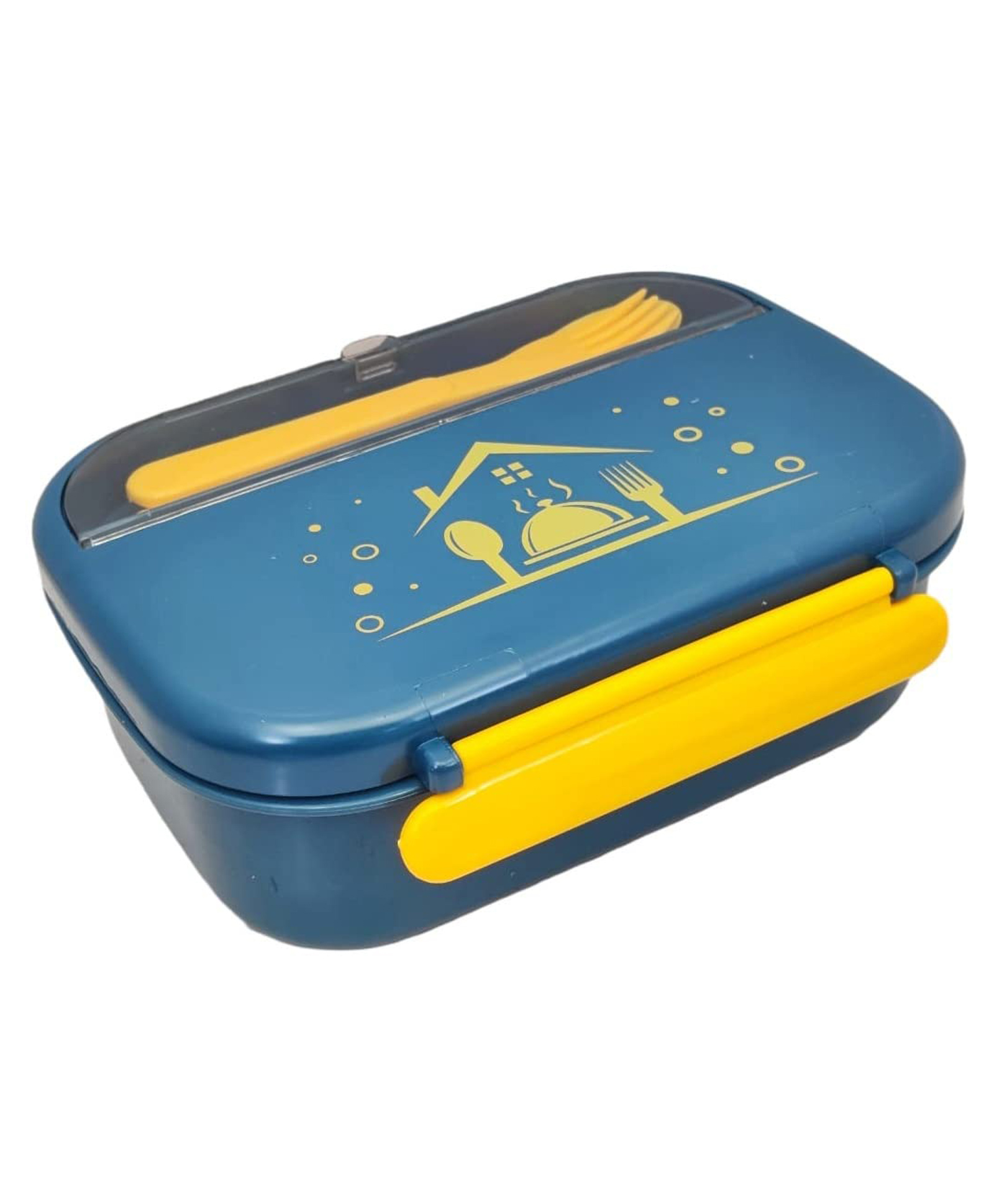 FunBlast Lunch Box with Spoon and Fork Blue-picture-24