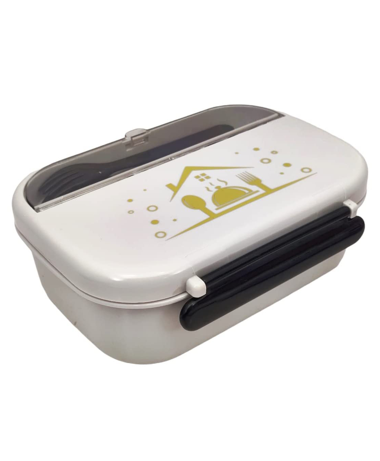 FunBlast Lunch Box with Spoon and Fork Grey-image-7
