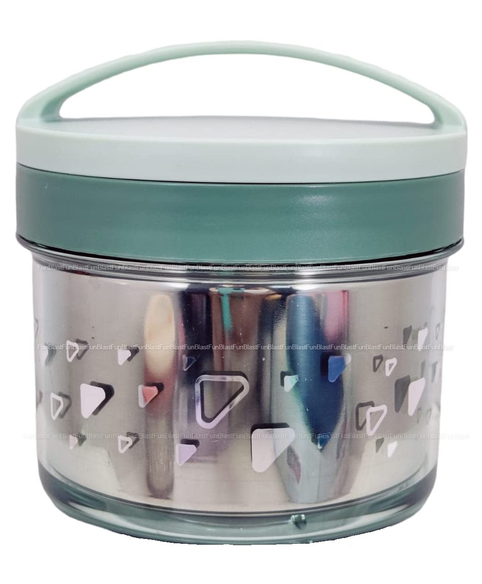 FunBlast Round Shaped Lunch Box Sea Green  600 ML-picture-13
