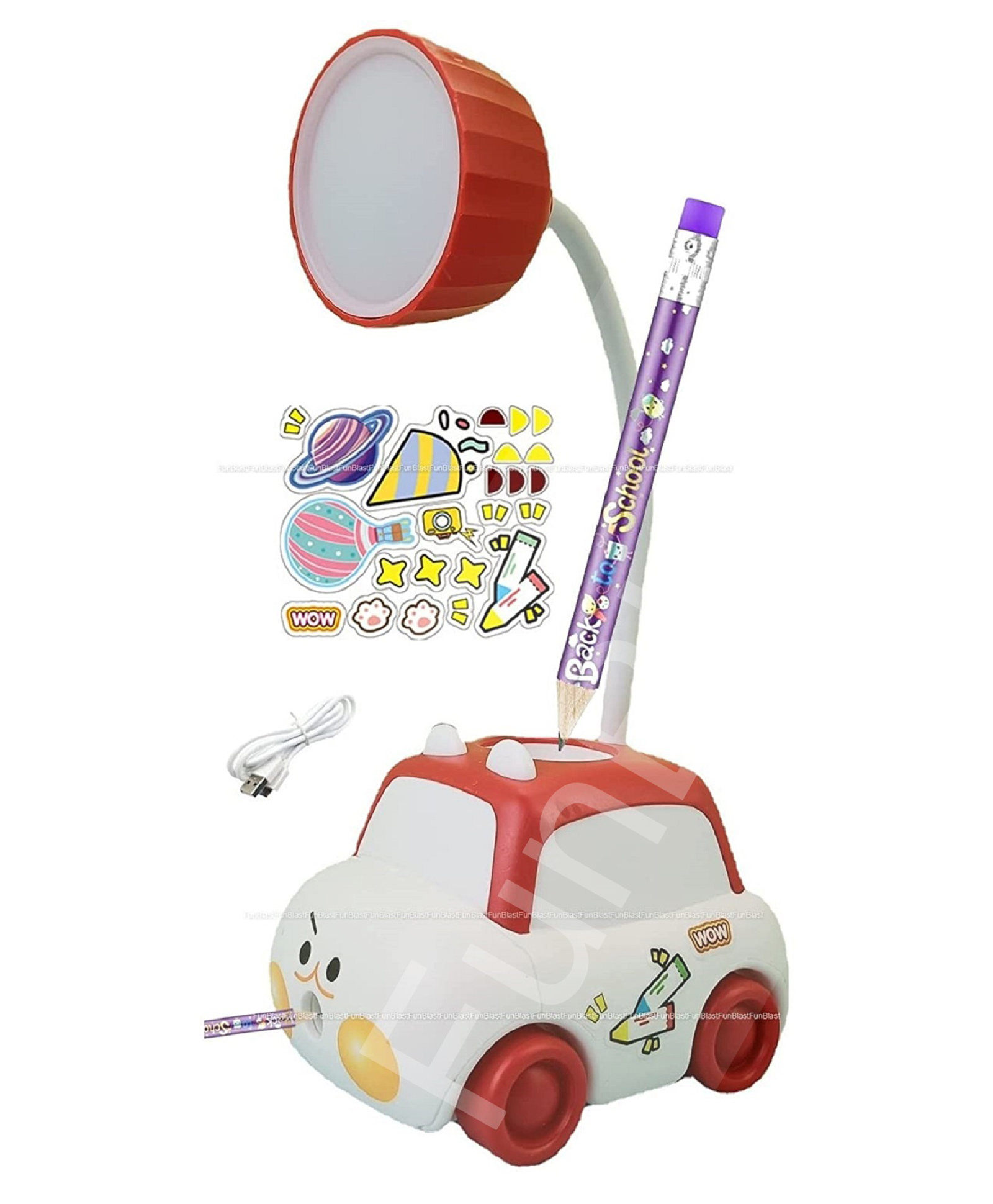 FunBlast LED Rechargeable Table Lamp  Red-image-5
