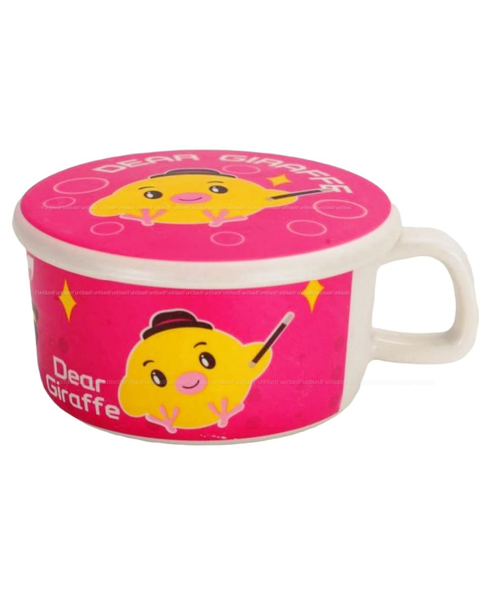 FunBlast Bamboo Fiber Baby Feeding Bowl Pink - 220 ml-image-0