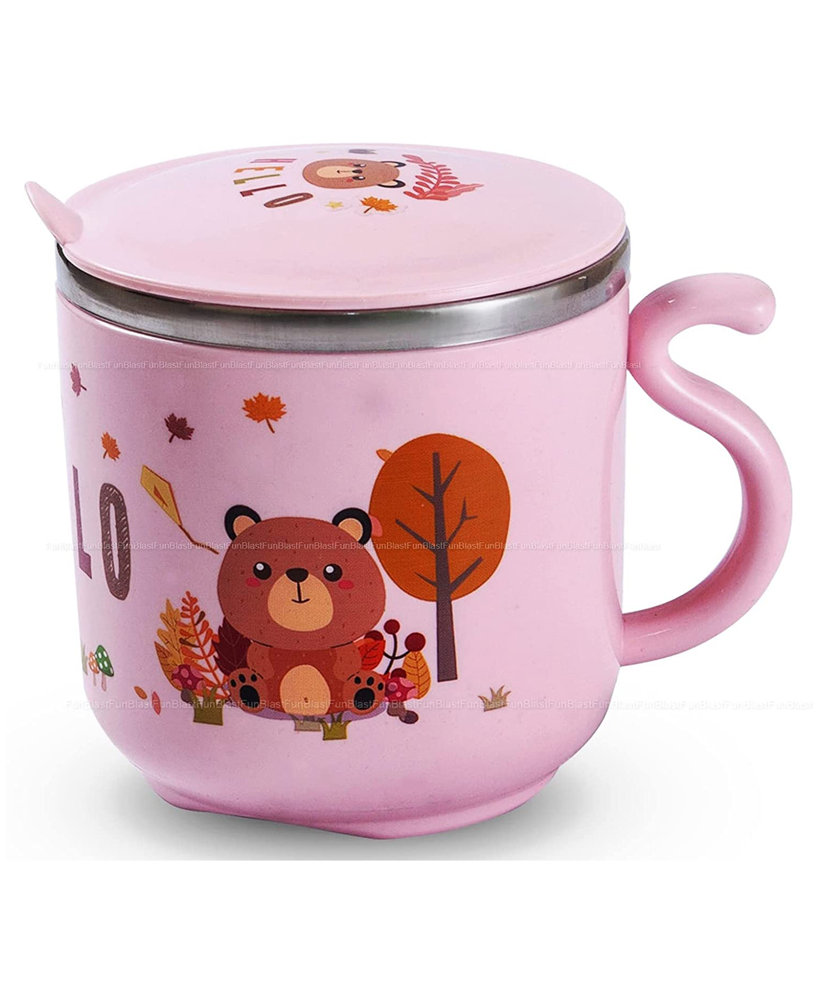 FunBlast Insulated Stainless Steel Milk Mug Pink  270 ml-picture-23