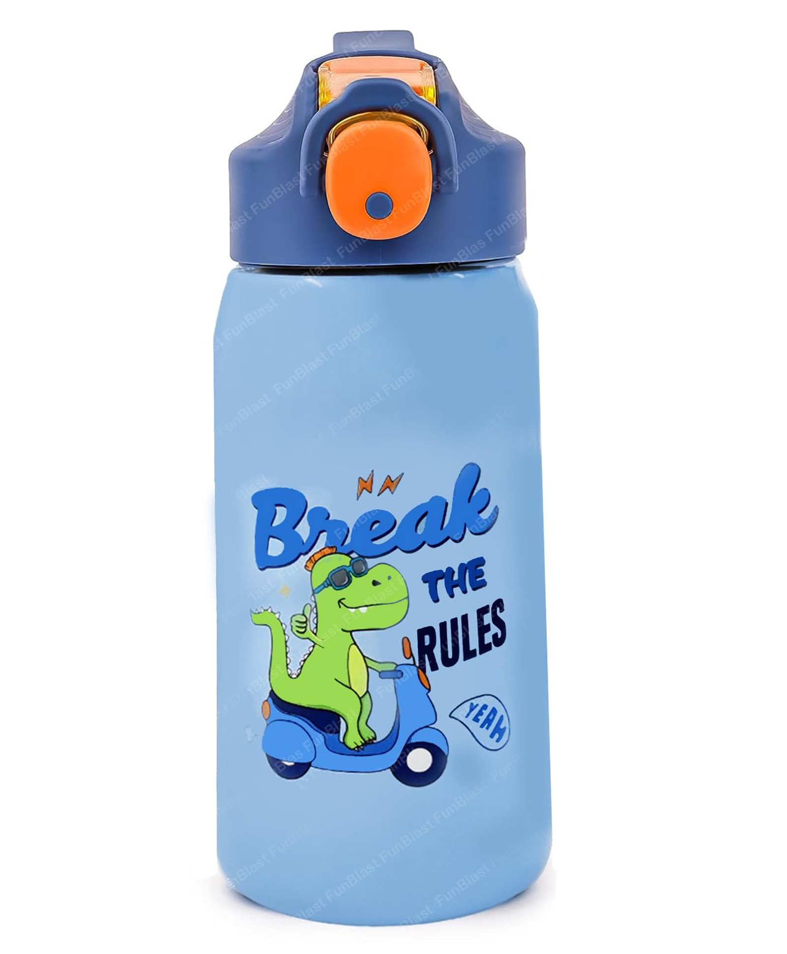 FunBlast Insulated Water Bottle with Straw  530 ml (Sky-Blue)-picture-21