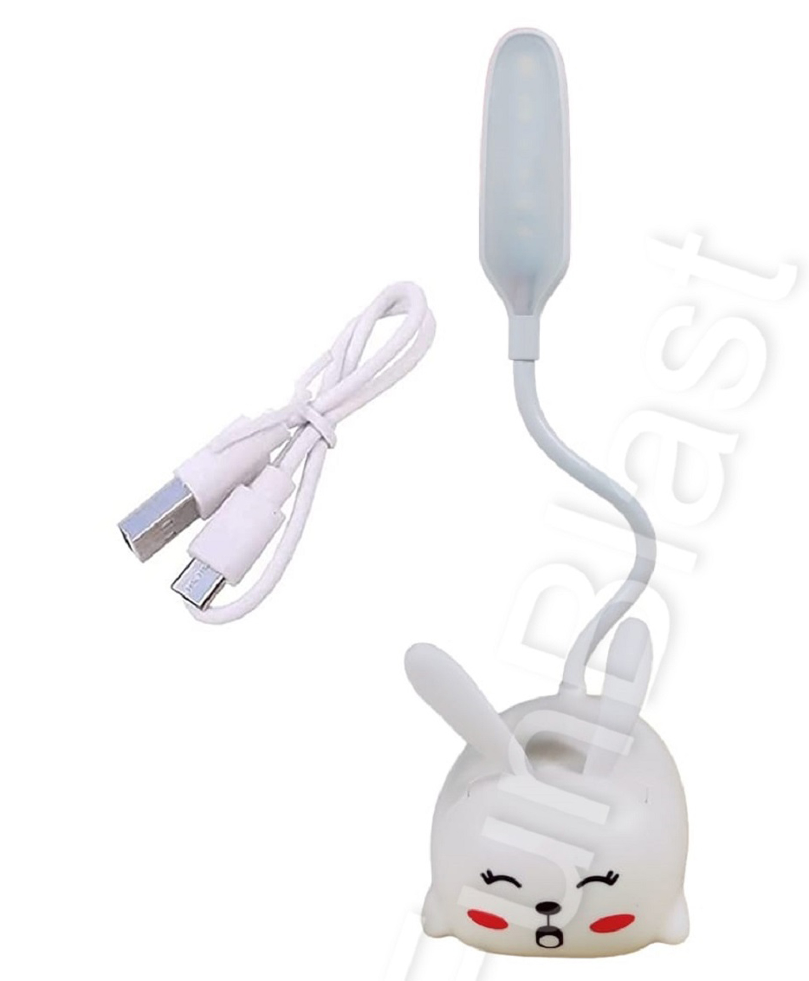 FunBlast Cat Shaped LED Rechargeable Table Lamp  White-image-7