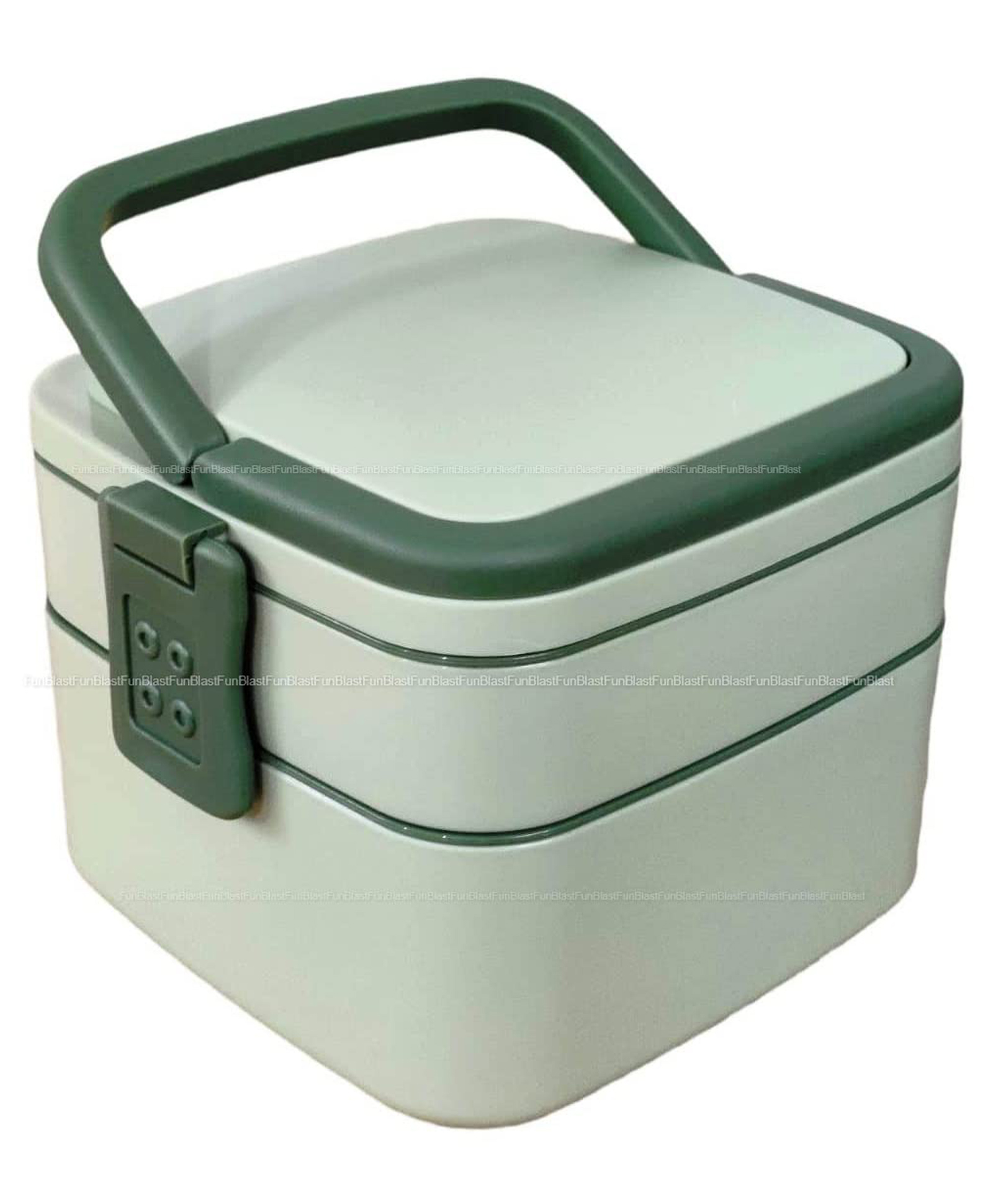FunBlast Lunch Box with Spoon - Green-picture-28