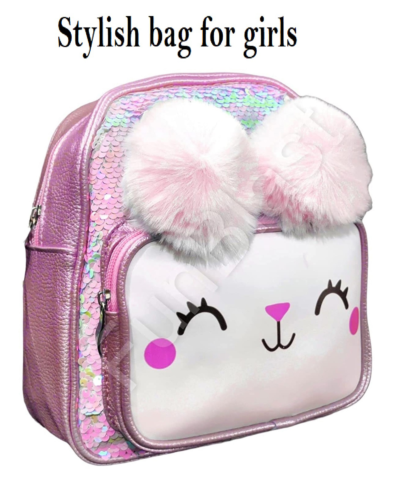 FunBlast Cartoon Theme Sequin Bag  Pink-image-45
