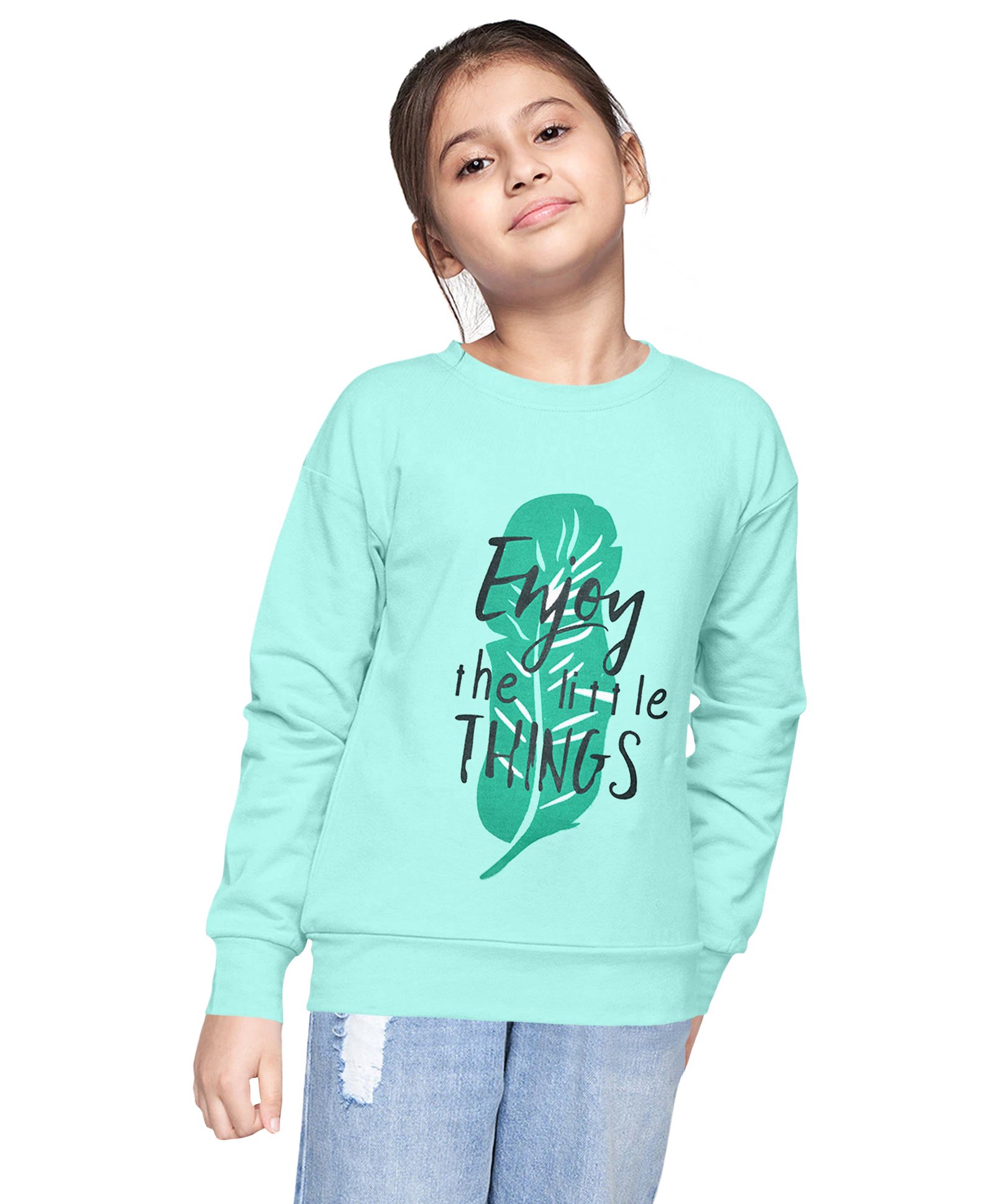 Funkrafts Full Sleeves Leaf Printed Sweatshirt - Green-picture-14