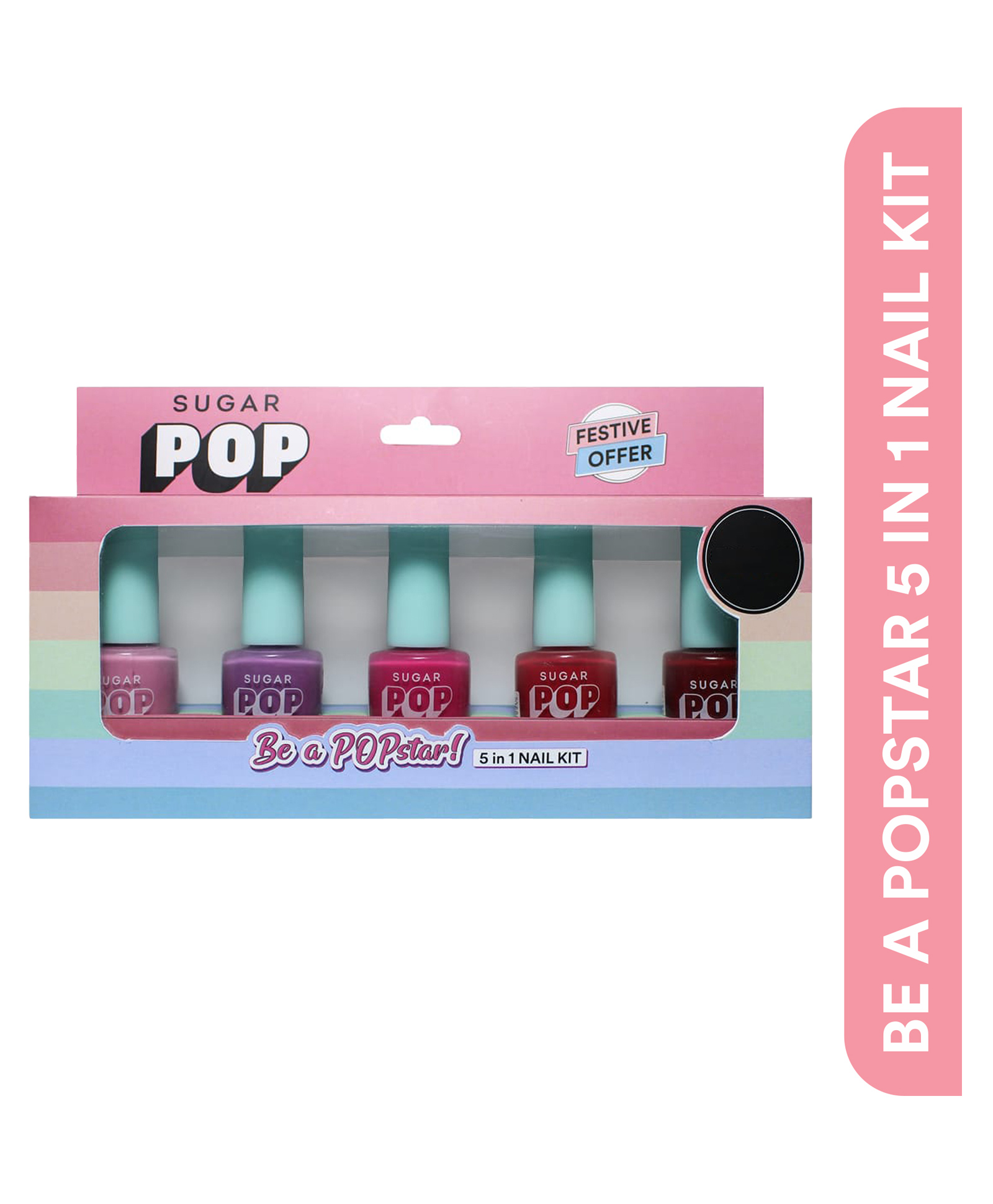 SUGAR POP Be A Pop Star 5 in 1 Nail Polish Kit - 50 ml Online in India, Buy at Best Price from - 12188301 SUGAR POP Be A Pop Star 5 in 1 Nail Polish Kit - 50 ml Online in India, Buy at Best Price from - 12188301
