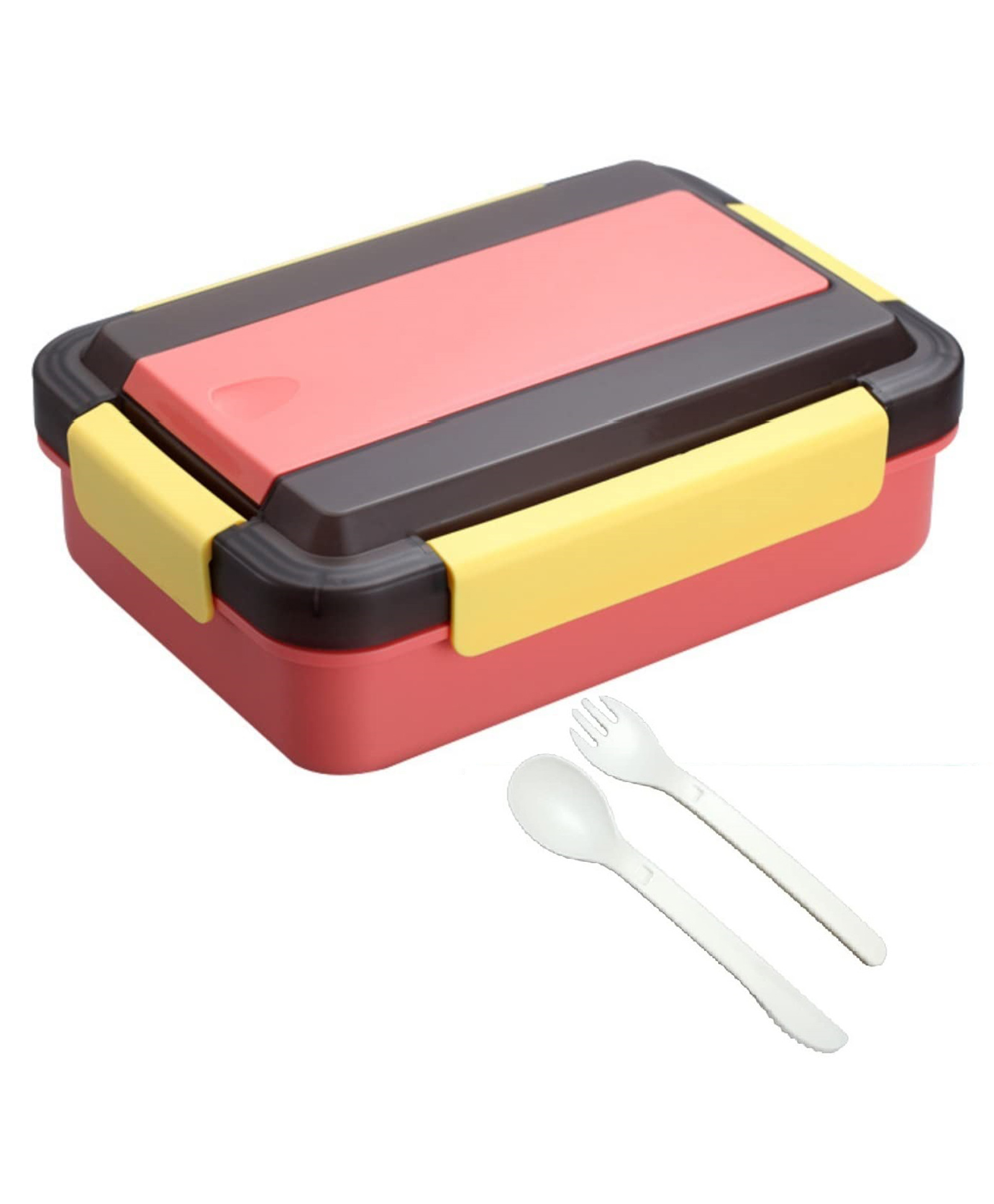 FunBlast Insulated Stainless Steel  Lunch Box with Spoon and Fork  Pink-picture-36