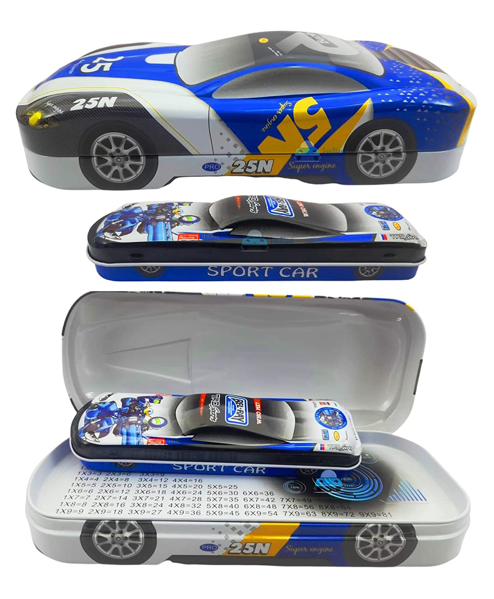 FunBlast Sports Car Shaped Two Layers Pencil Box - Multicolor-image-20