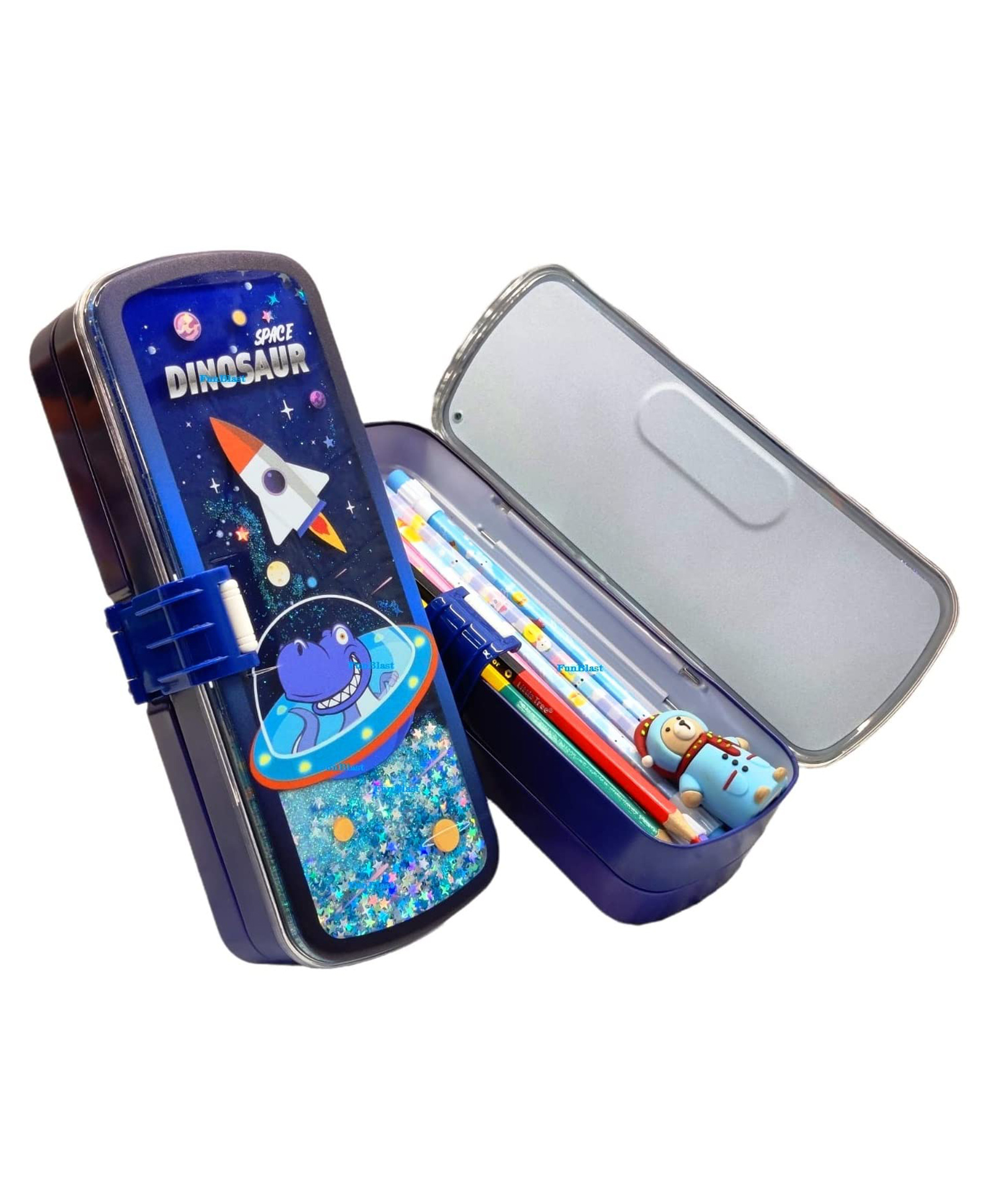 Funblast Dinosaur Theme Pencil BoxBlue-image-28