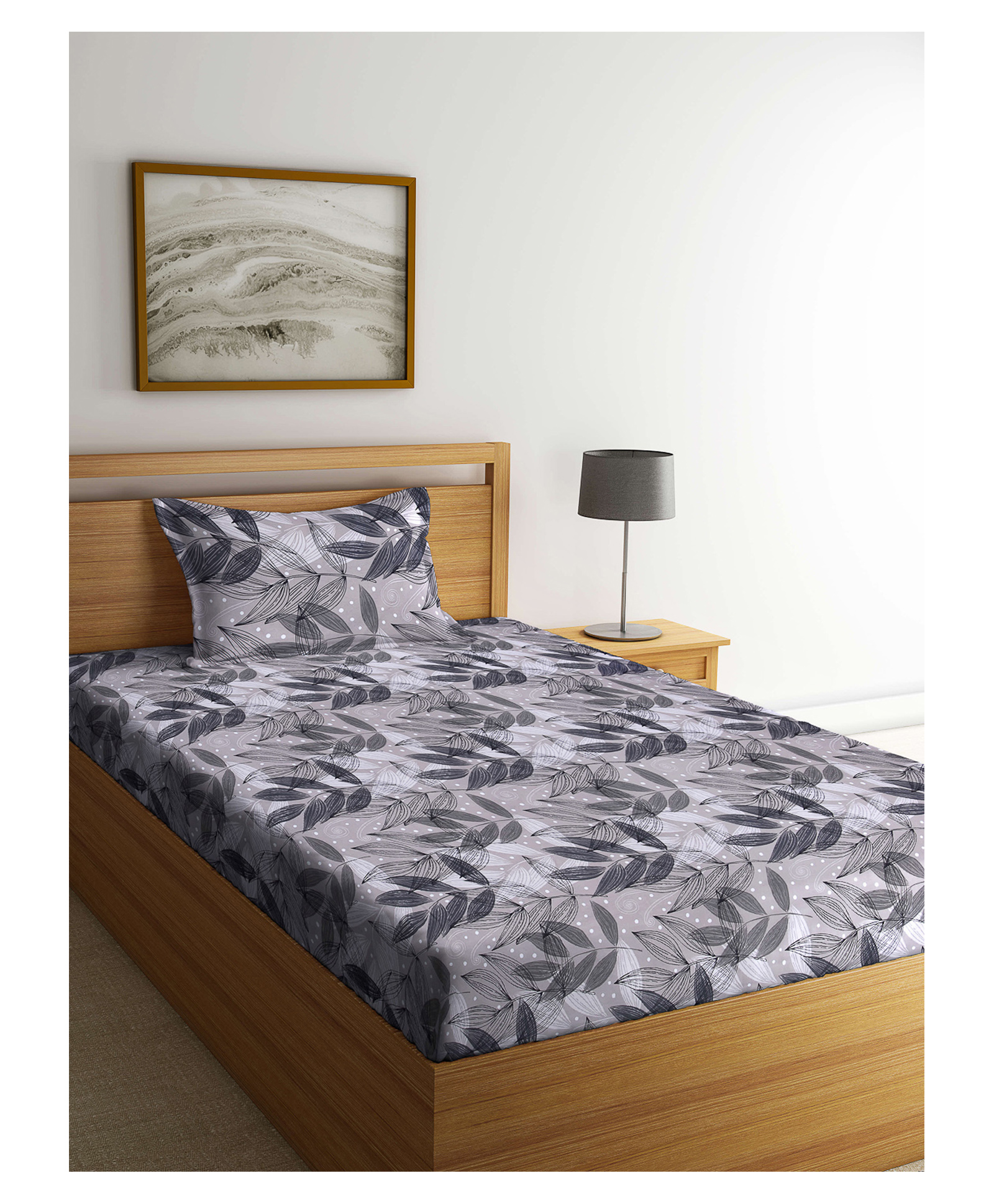 Arrabi Single Bed Cotton Bedsheet and Pillow Cover  Multicolour-picture-40