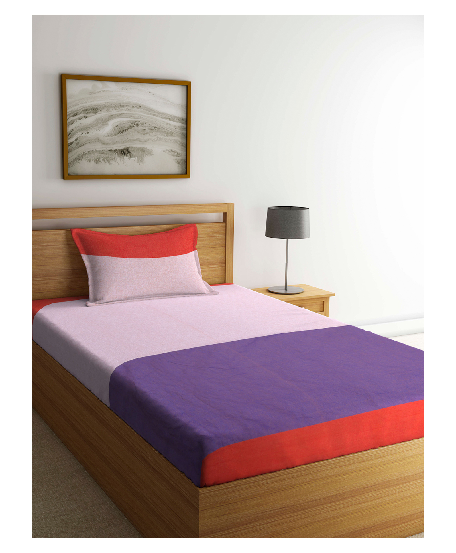 Arrabi Single Bed Cotton Bedsheet and Pillow Cover  Multicolour-picture-13