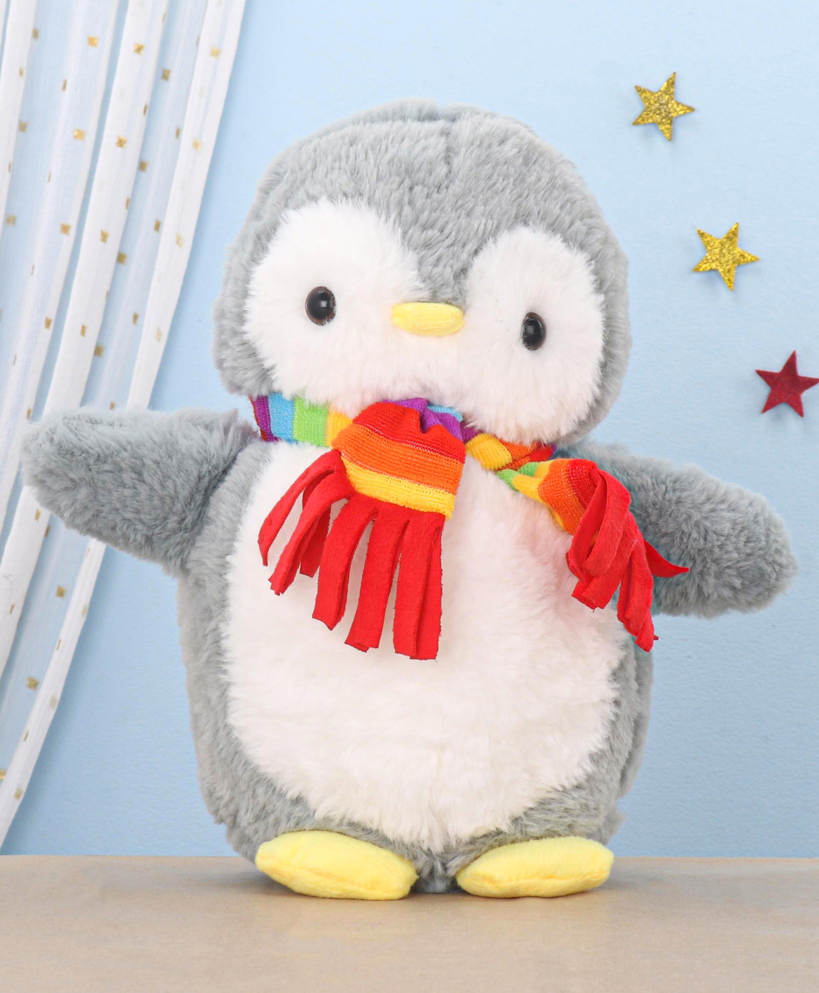 Edu Kids Toys Snowy Penguin Soft Toy Grey - Height 25 cm (Muffler Color May Vary)-image-44