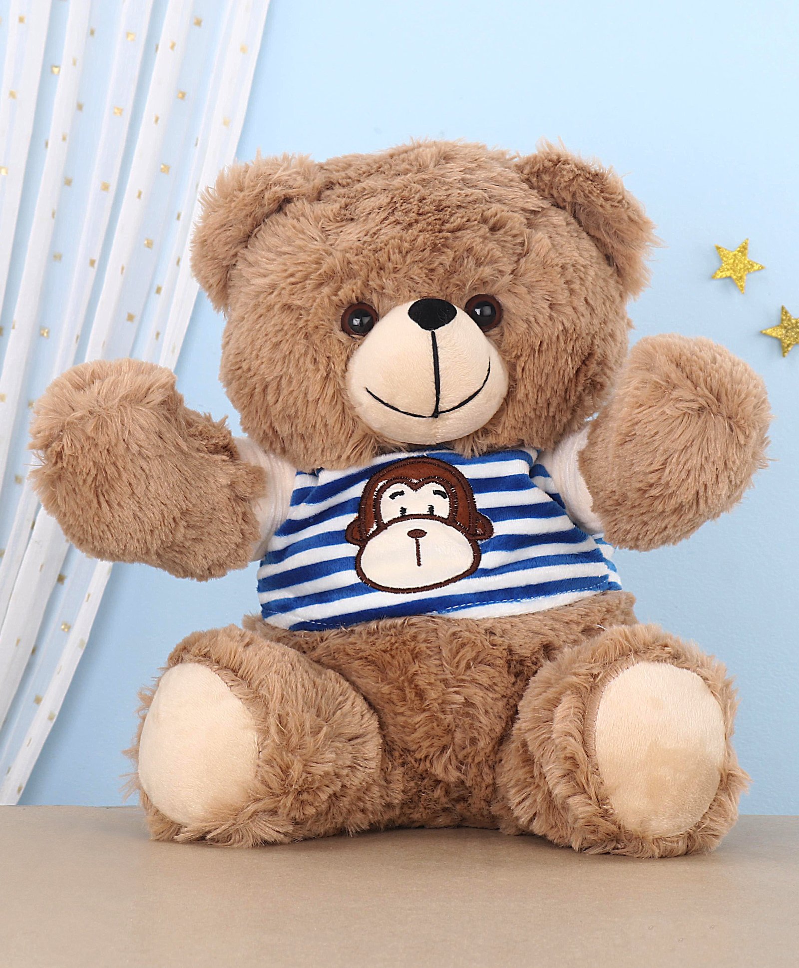 Edu Kids Toys Teddy Bear Soft Toy Brown - Height 30 cm-image-27