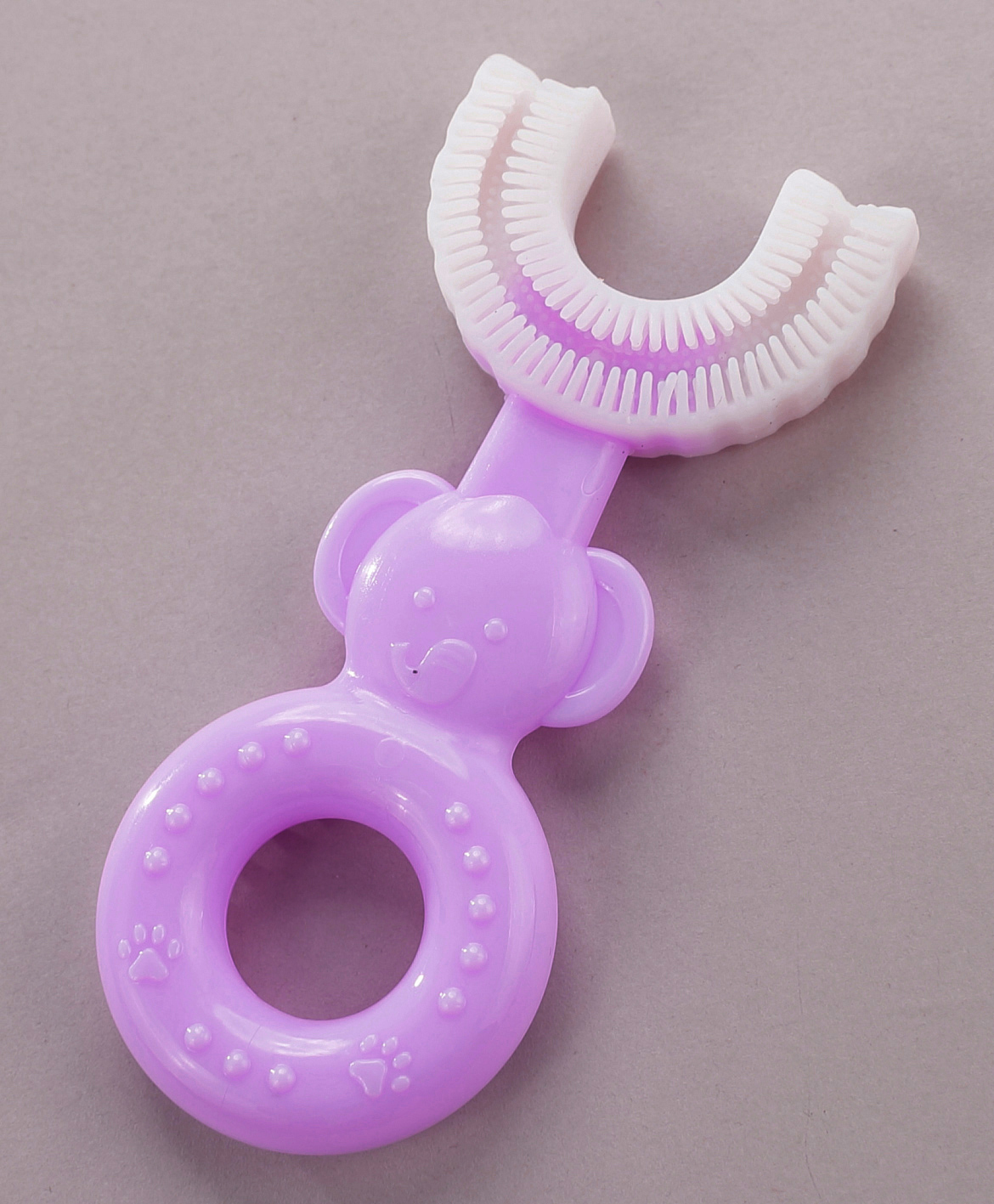 DOMENICO Soft Sillicone U-Shaped Head 360 Degree Toothbrush - Purple-image-31