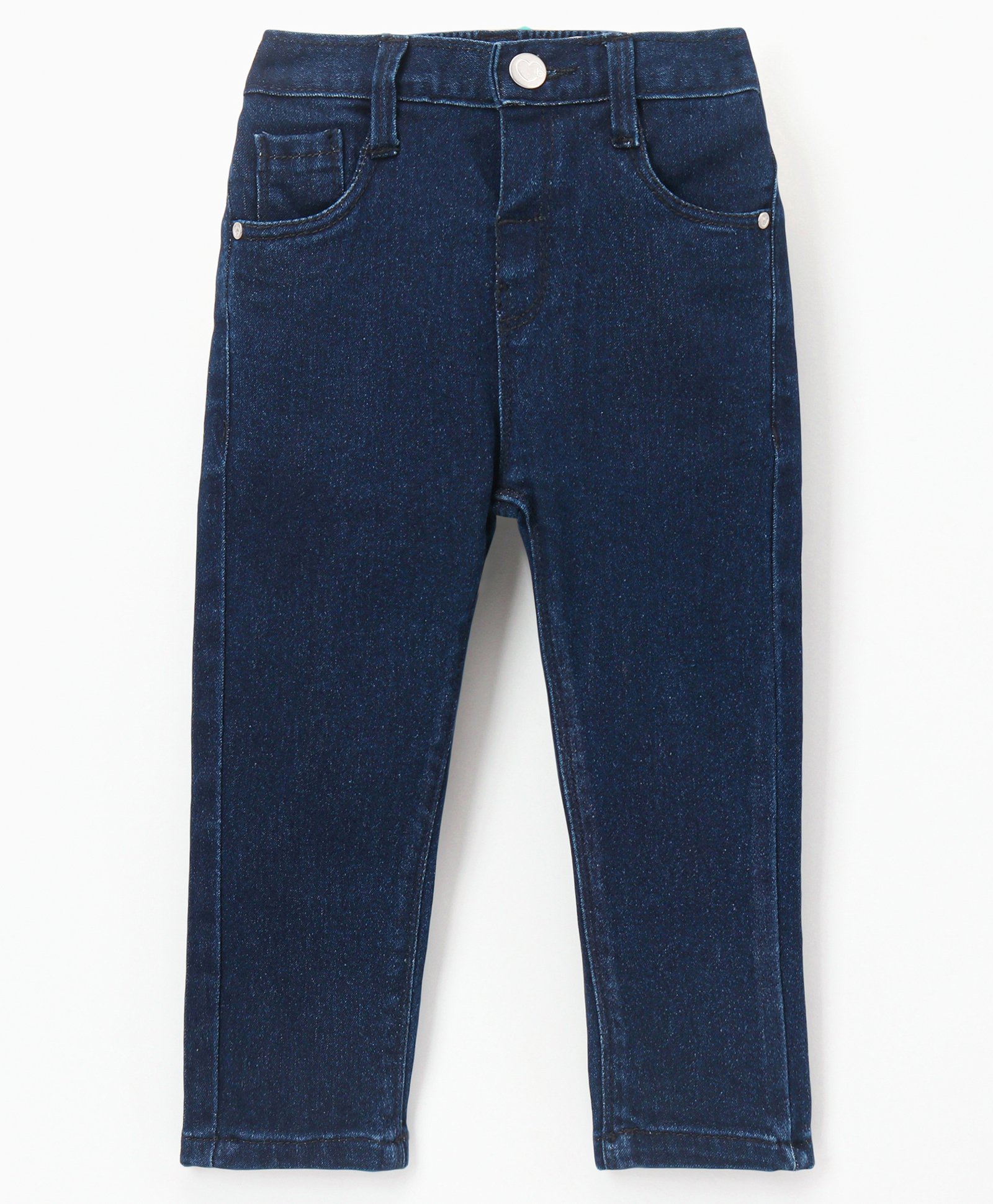 Babyhug Cotton Full Length Denim Jeans - Dark Blue-picture-27