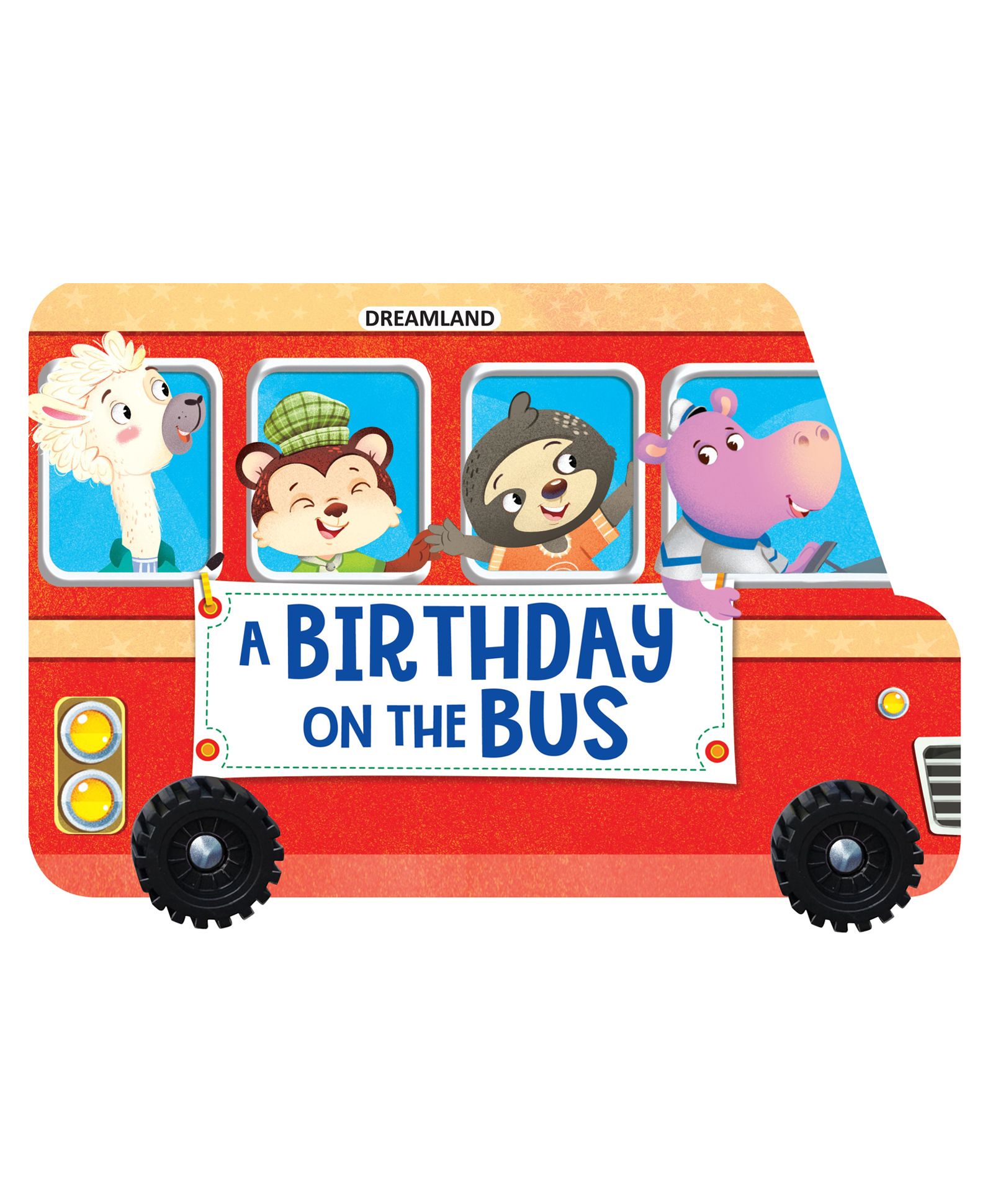 A Birthday on the Bus A Shaped Board Book with Wheels - English-image-31