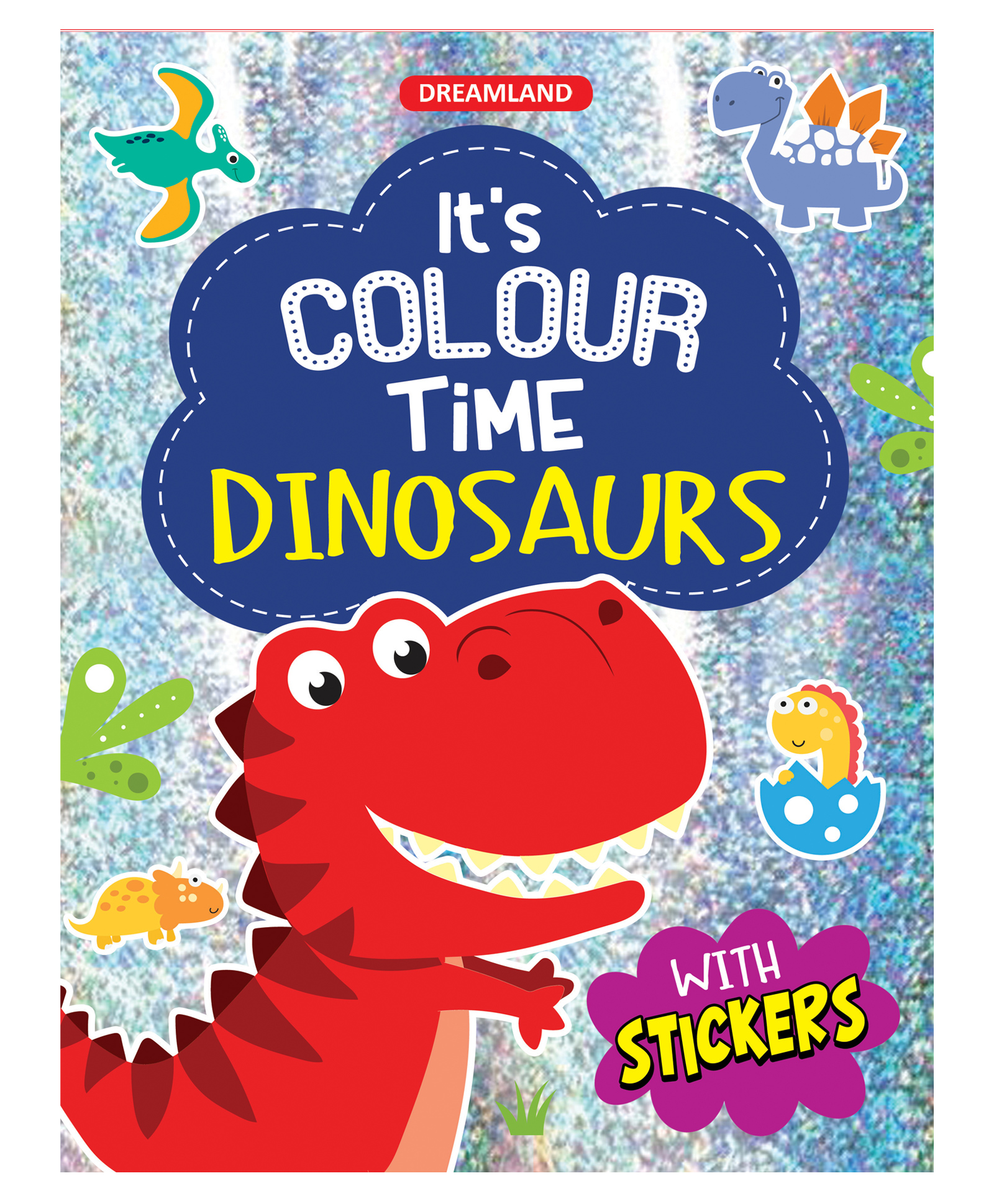 Dinosaurs It's Colour time with Stickers - English-image-45
