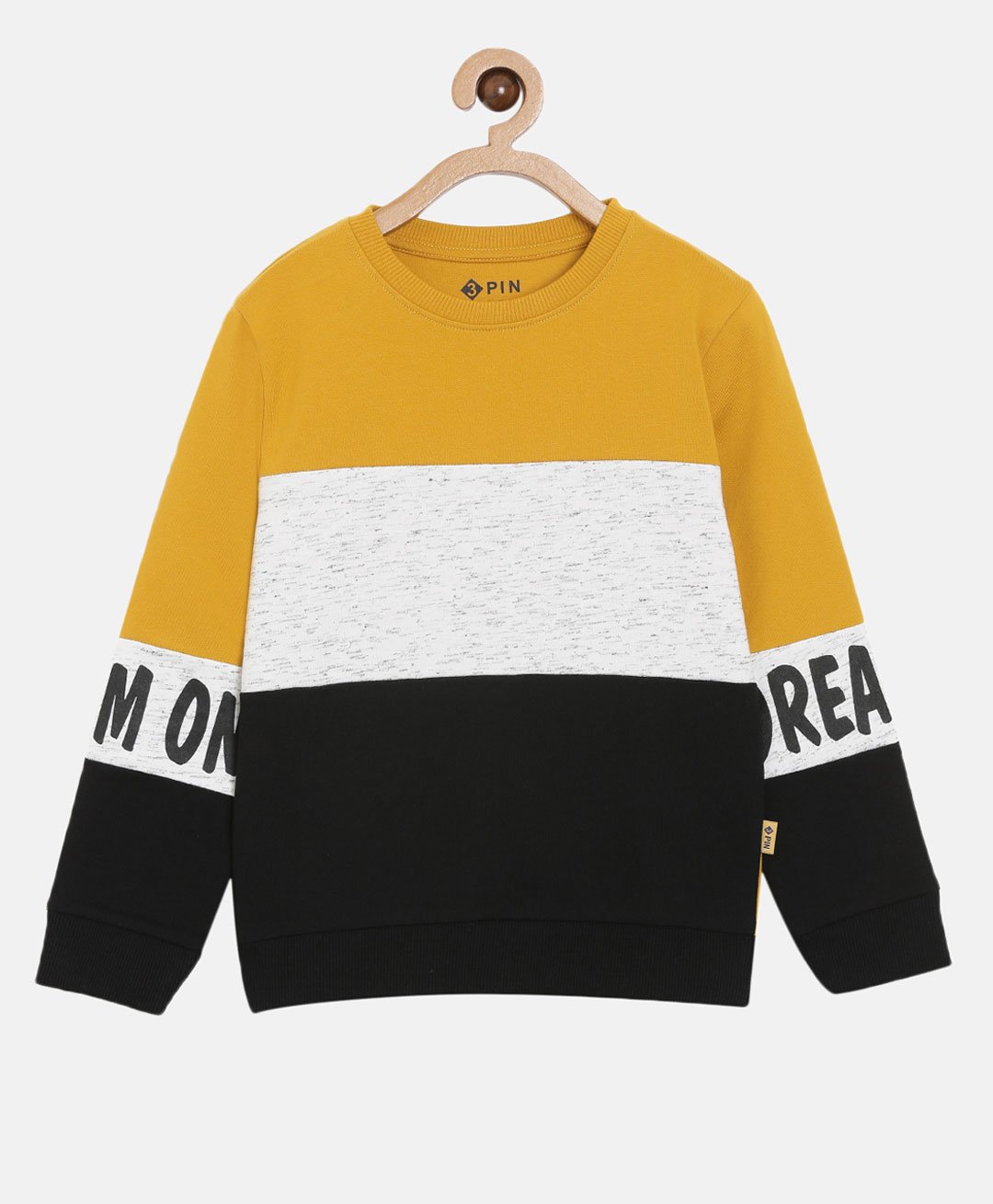 3PIN Full Sleeves Colorblocked Sweatshirt - Yellow-image-41
