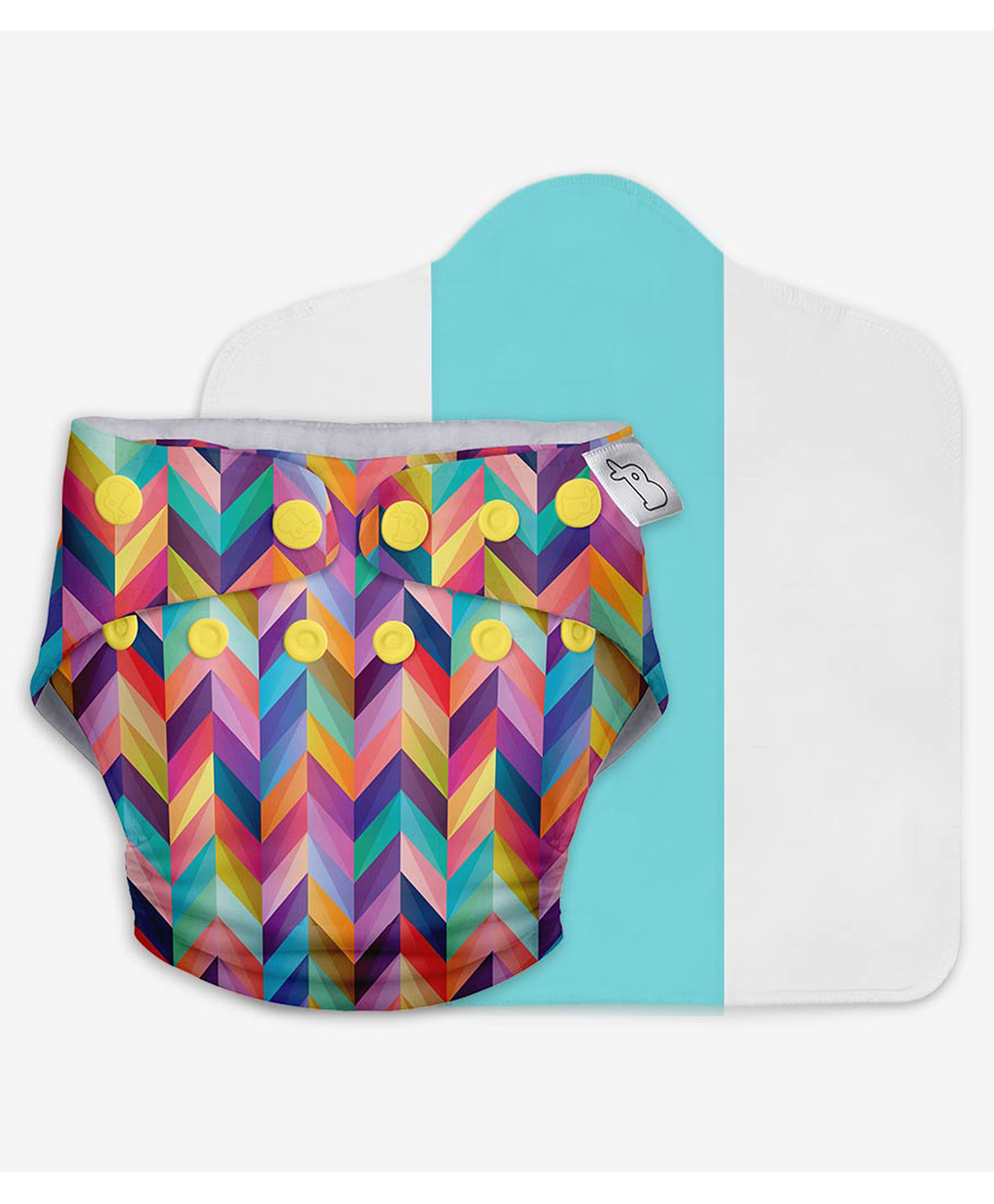 SuperBottoms Reusable and Washable Cloth Diapers for Babies Cloth Diaper Freesize Uno Abstract Print - Multicolor-image-32