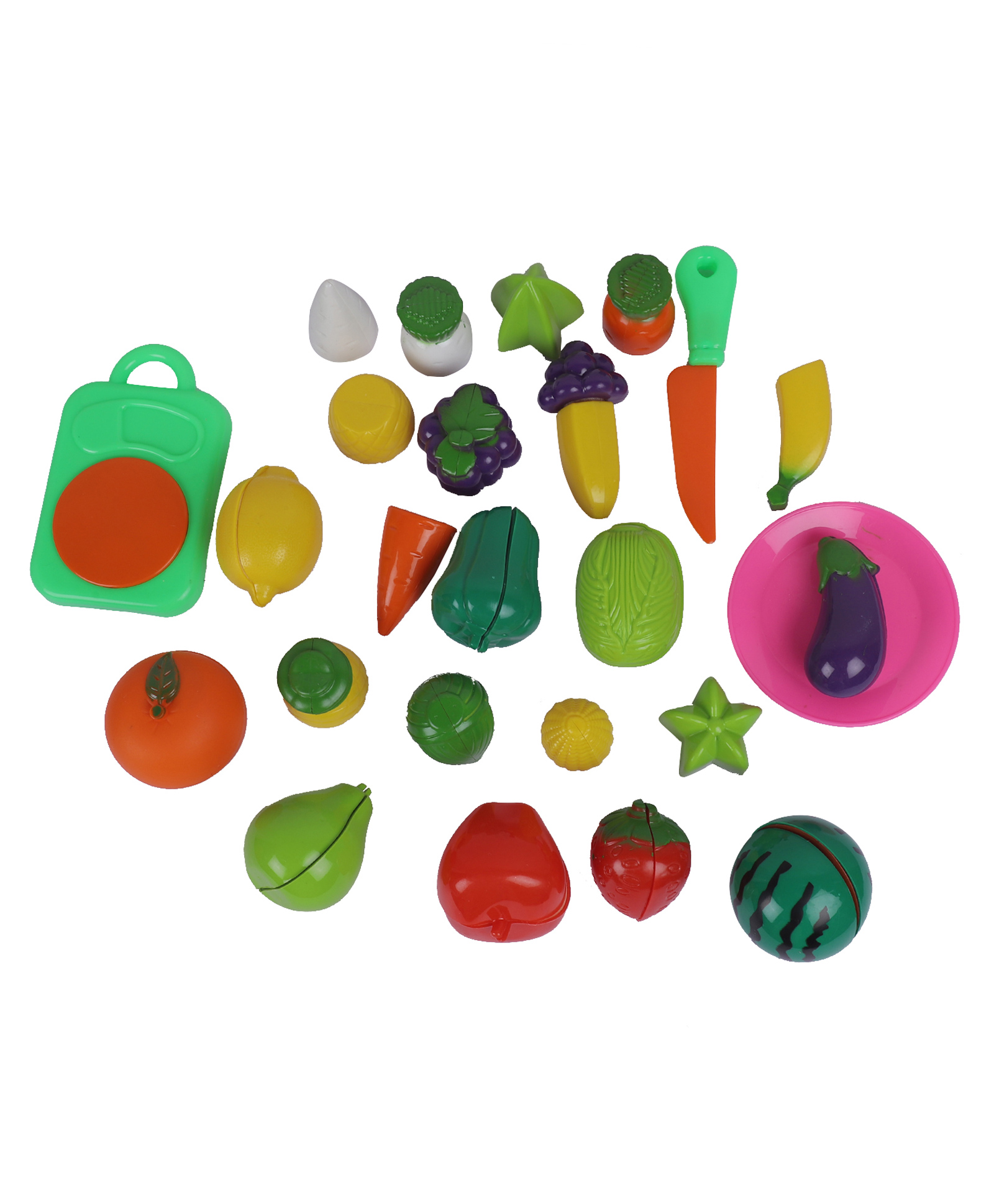 Mingkids Plastic Sliceable Fruits Cutting Kitchen Play Toy Set - Multicolor-image-18