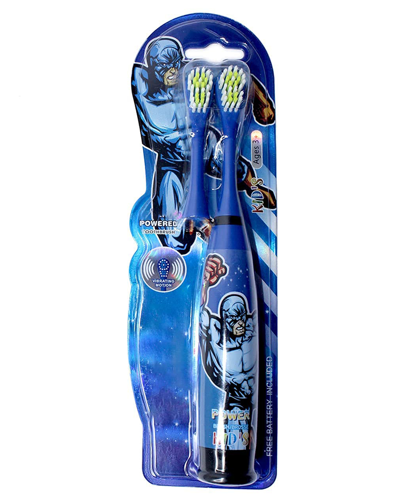Enorme Battery Powered Electric Soft Bristles Toothbrush with Extra Brush - Blue-picture-1