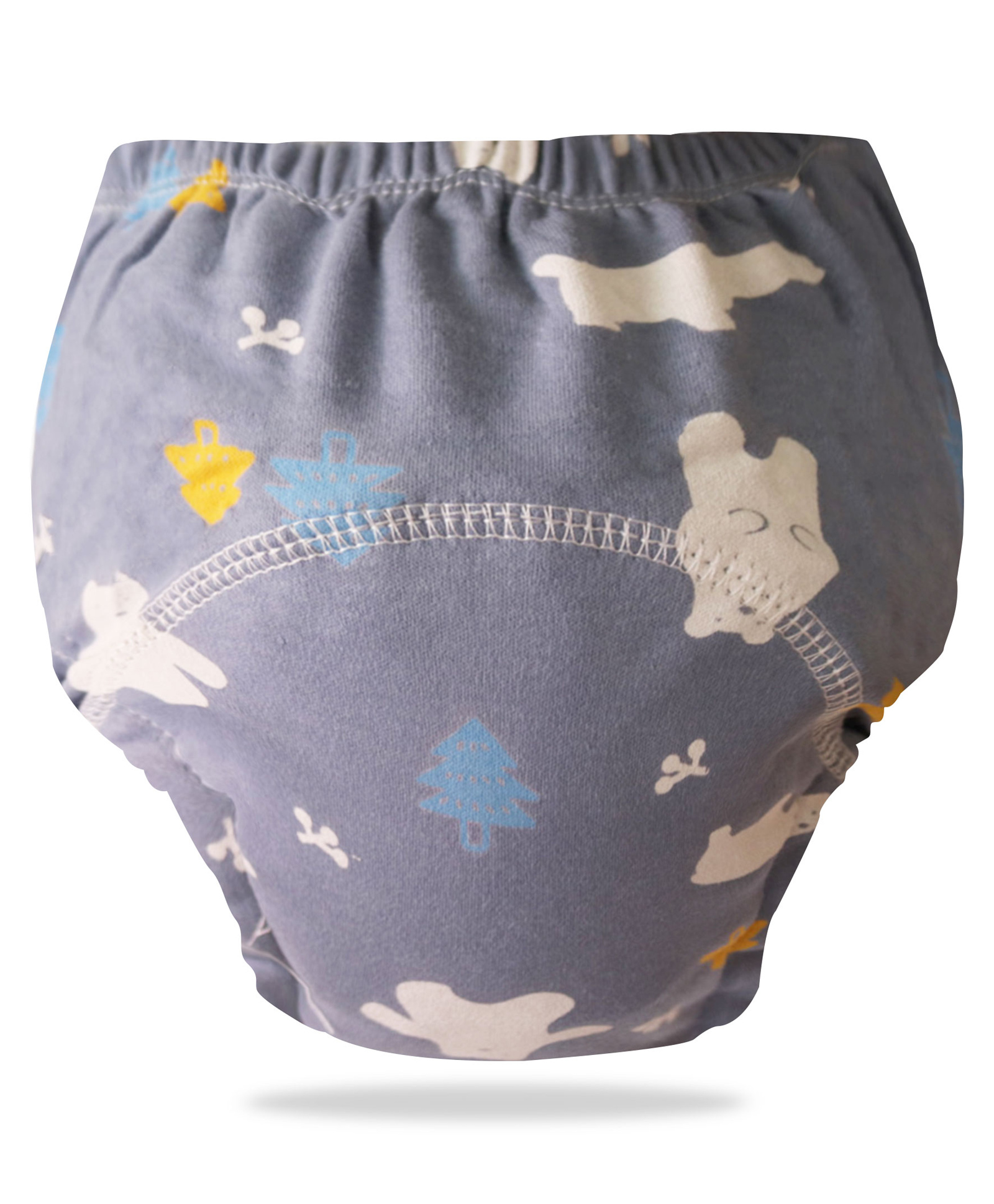 Bembika Babies Cotton Potty Training Pants Blue Polar Bear  Printed Medium Size - Blue-image-3