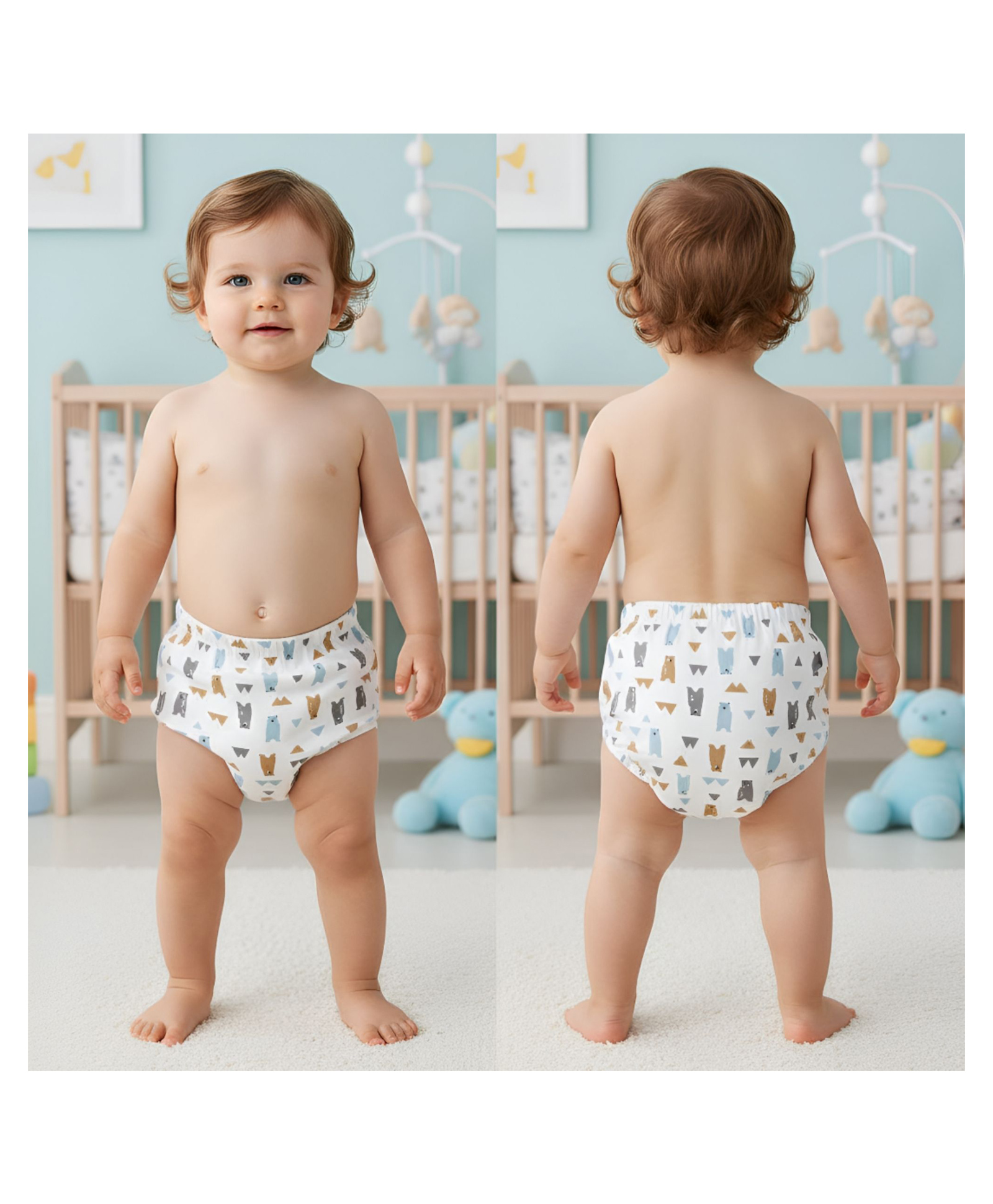 Bembika Babies Cotton Potty Training Pants Bear Printed Large -Multicolor-picture-28