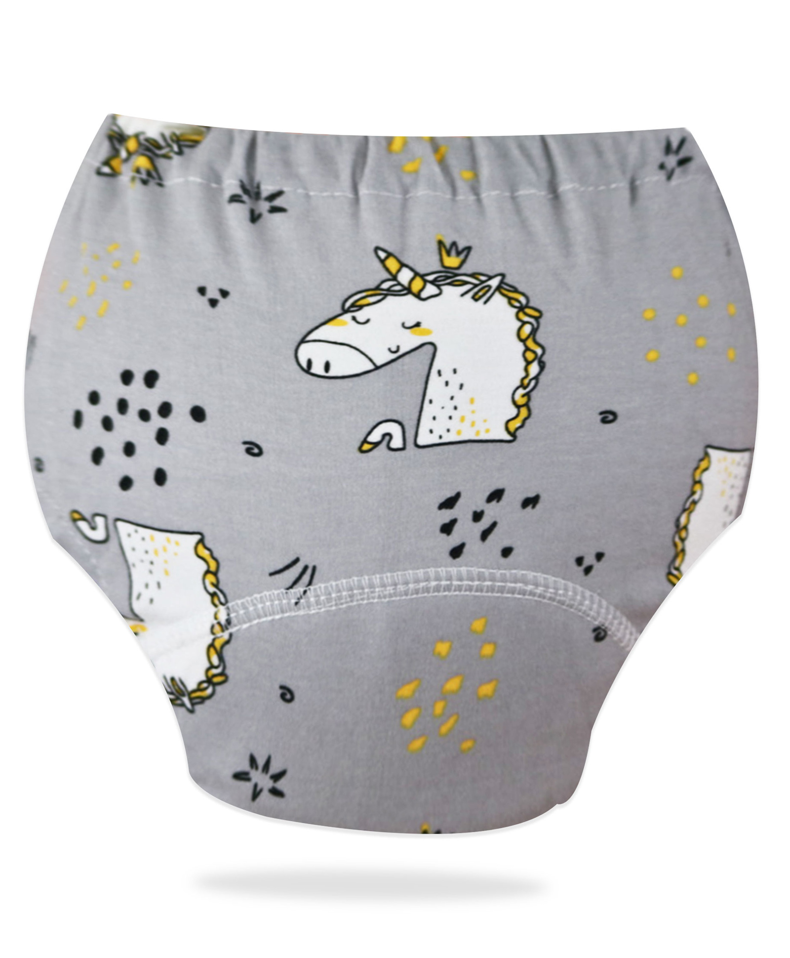 Bembika Babies Cotton Potty Training Pants Grey Unicorn  Printed Medium - Grey-image-46