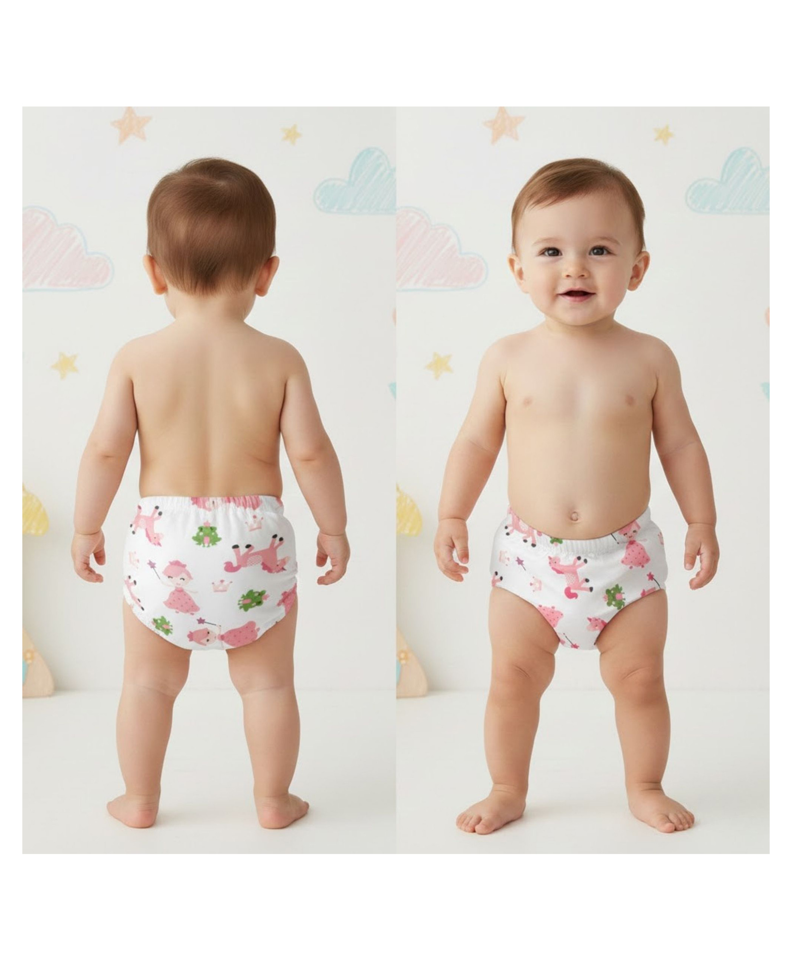 Bembika Babies Cotton Potty Training Pant Pink Princess  Printed Medium - Pink-picture-30