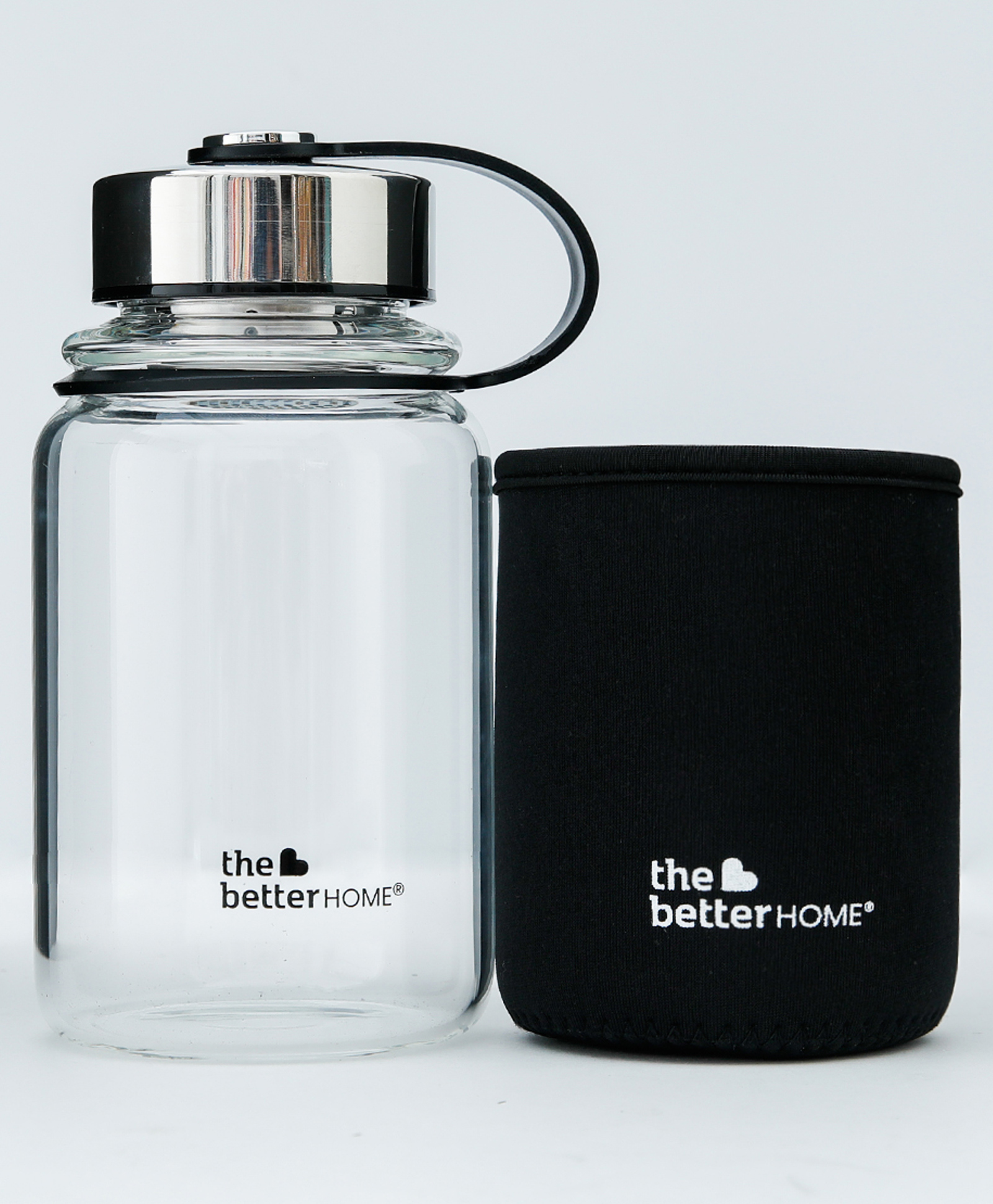 The Better Home Borosilicate Glass Water Bottle with Tea Infuser & Non Slip Sleeve - 650 ml-picture-36