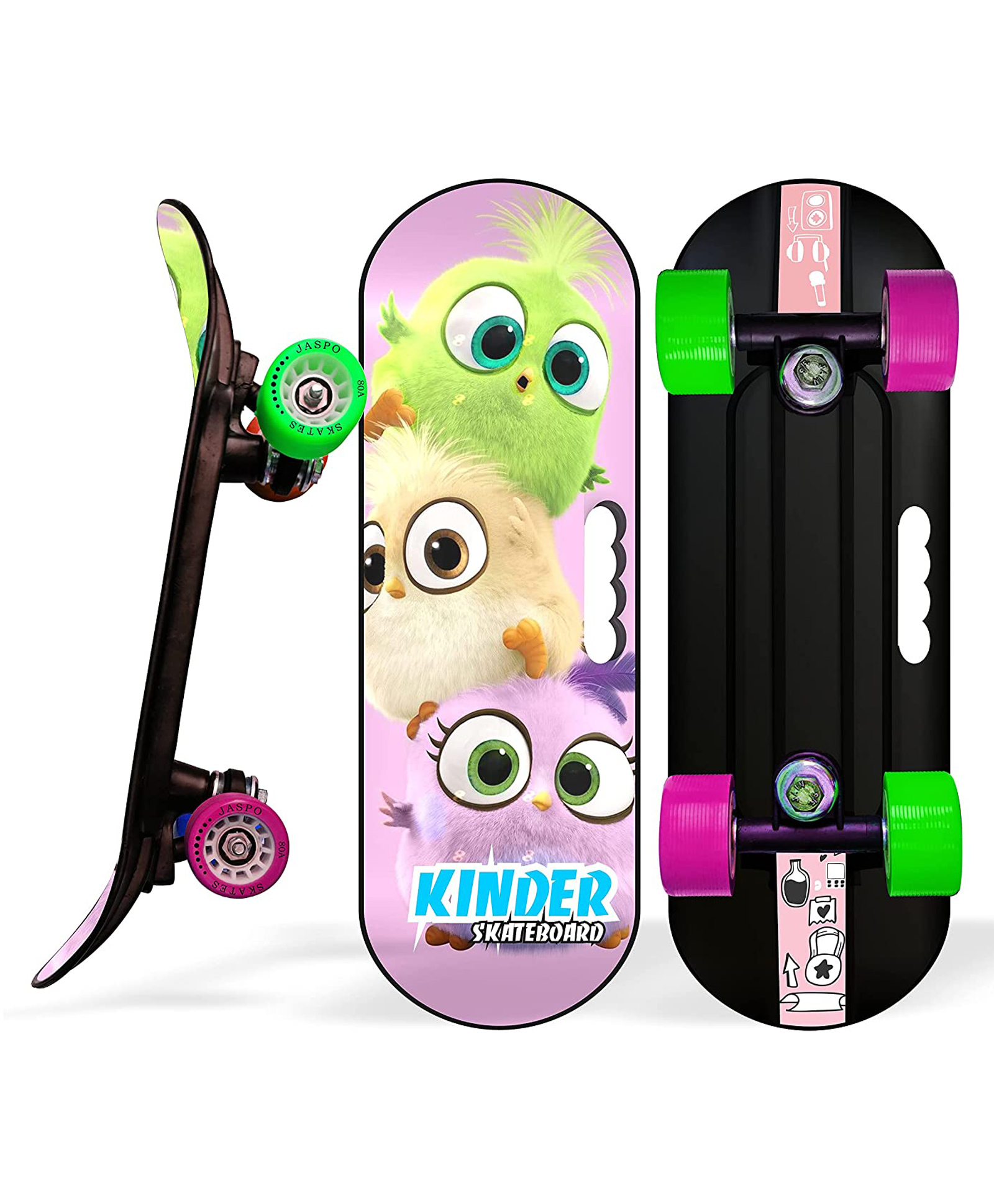 Jaspo Kinder Cutie Pie Junior Skateboard - Multi colour-picture-13