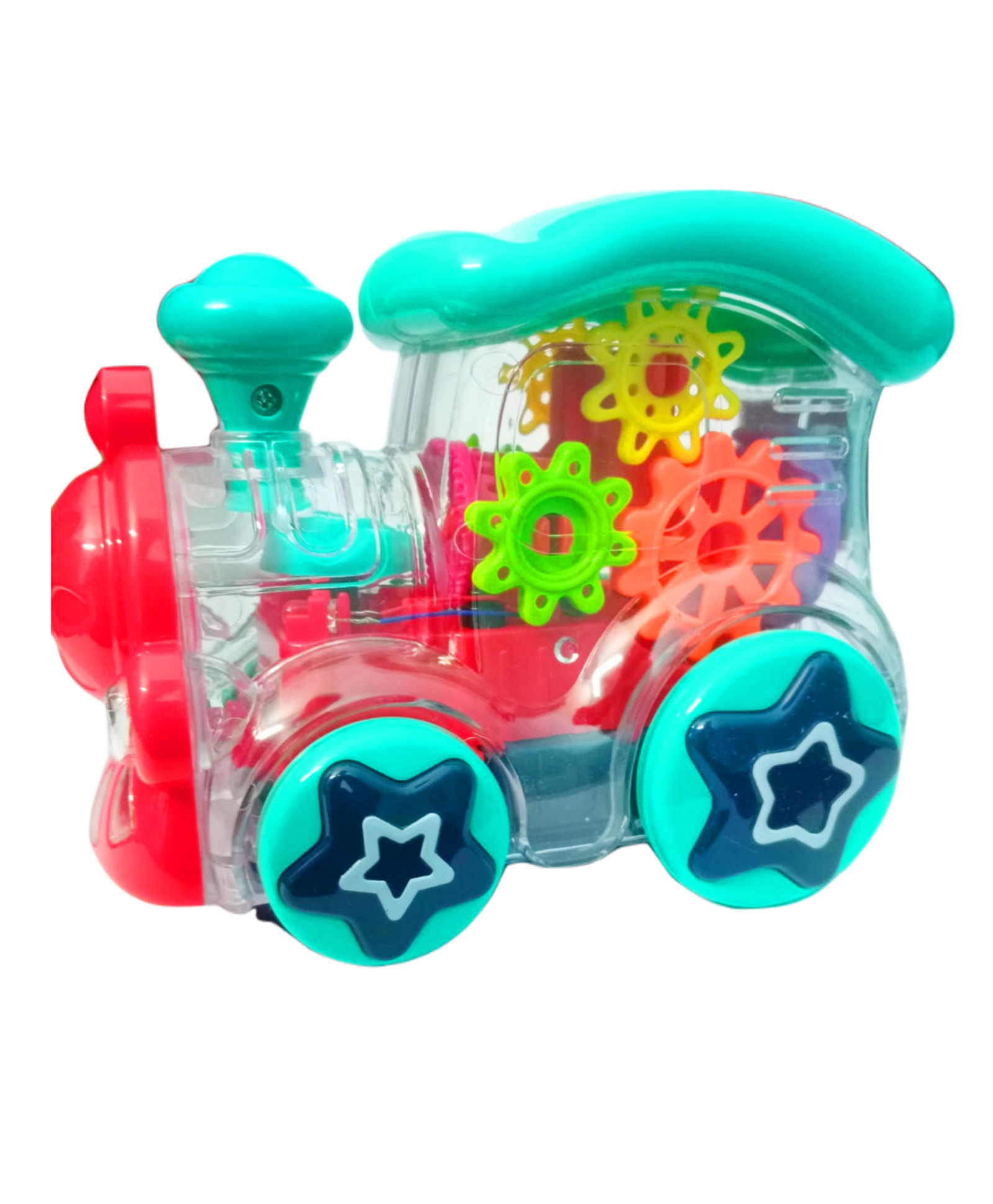 VParents Transparent Mechanical Train Engine Car Toy  (Gear Train)-picture-7