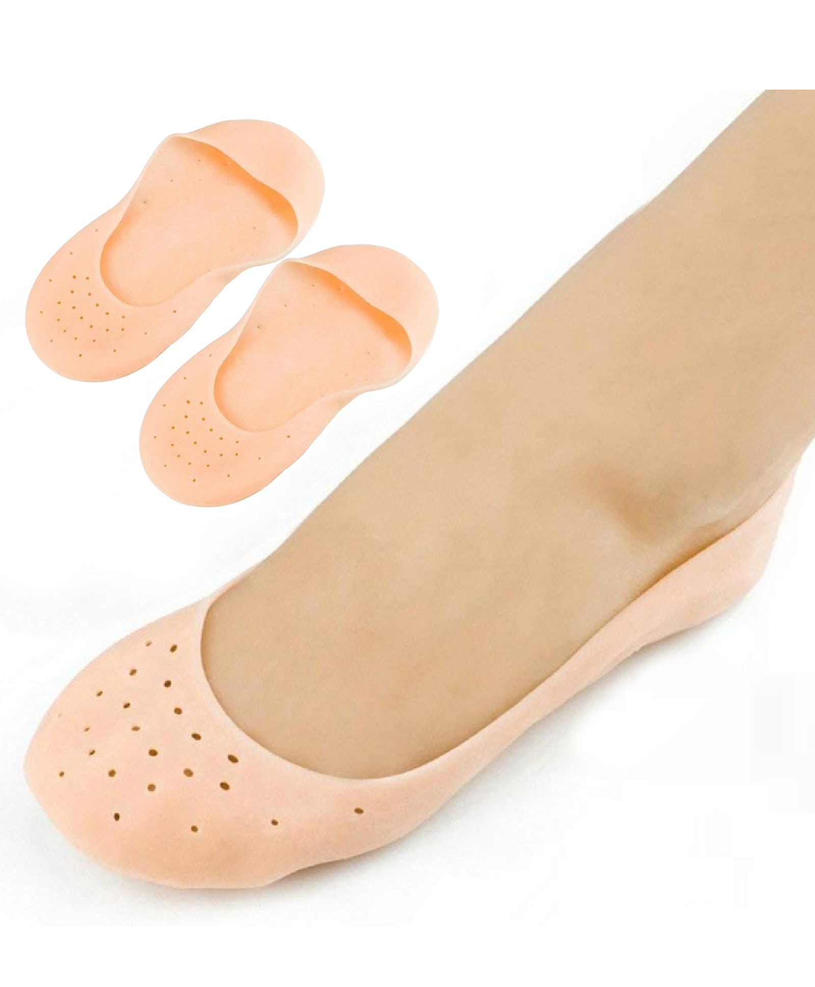 Dr Foot Silicone Moisturizing Heel Socks - Pink-image-30