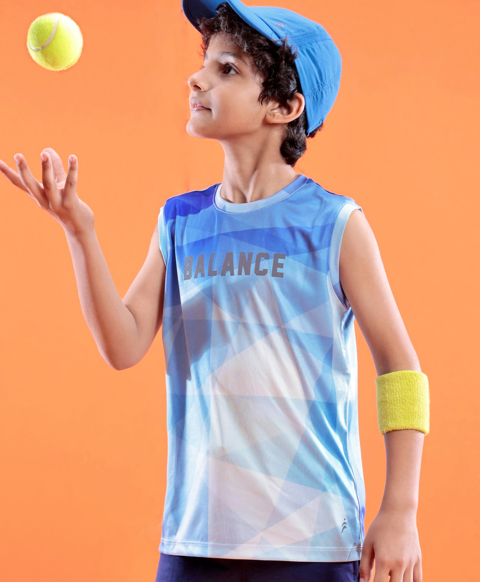 Pine Active Skin Friendly & Breathable Sleeveless Sportswear T-Shirt - Blue-picture-23